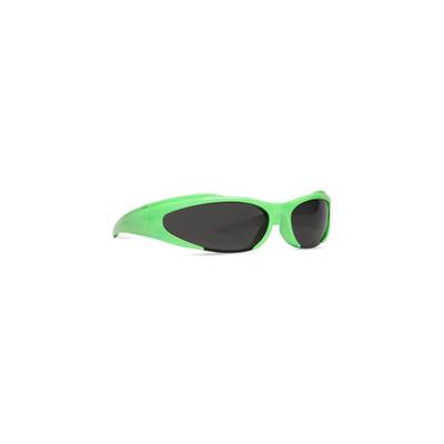 BALENCIAGA Reverse Xpander Rectangle Sunglasses  in Fluo Green outlook