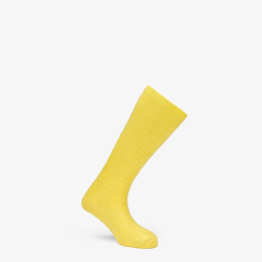 Yellow mohair socks - 1