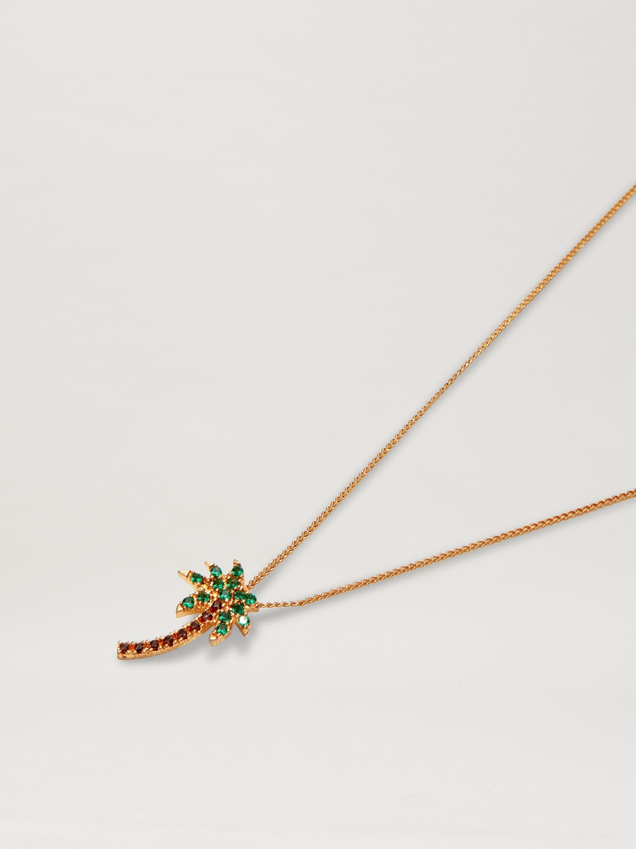 Palm Strass Long Necklace - 3