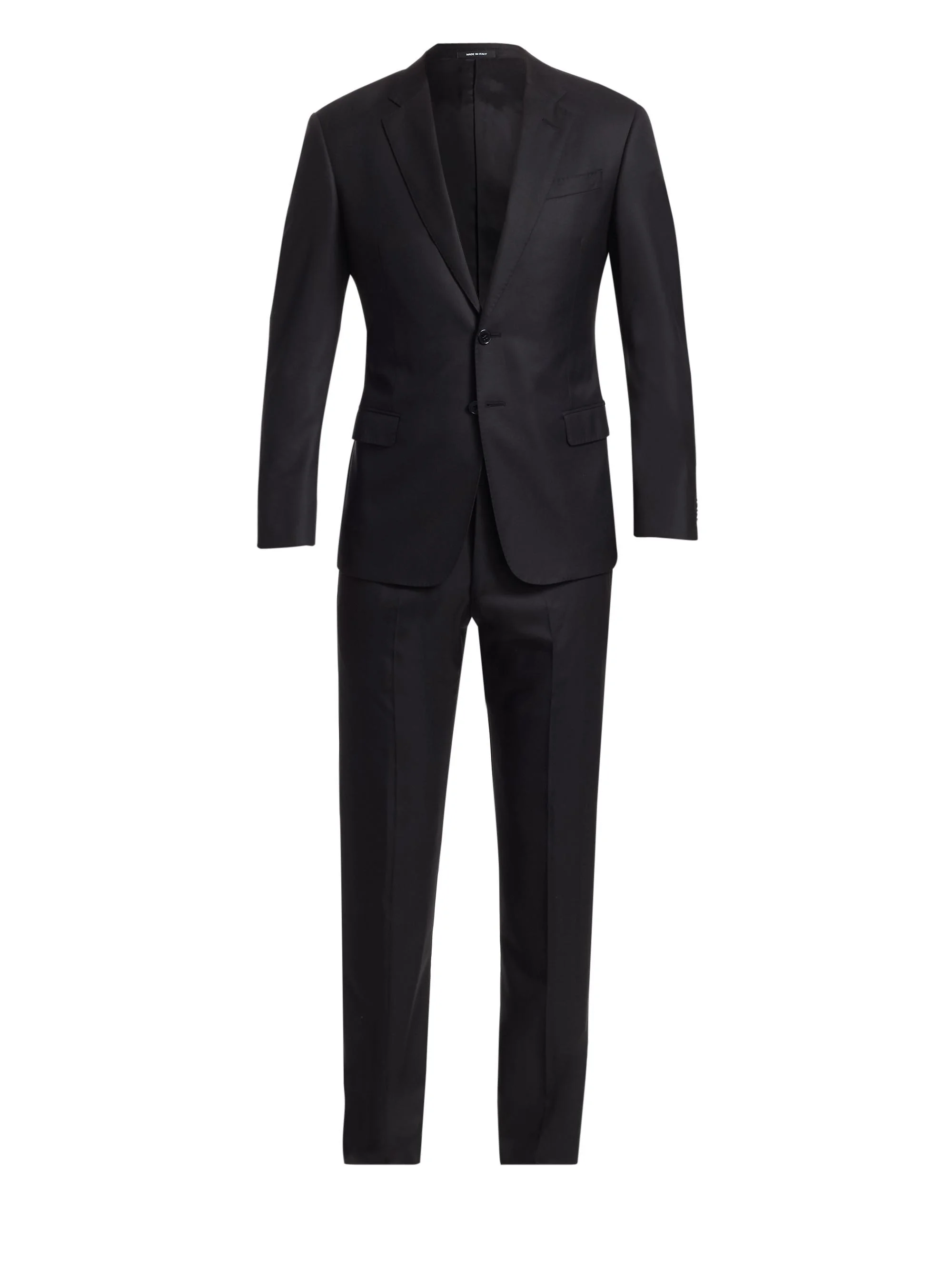 Men's Wool Suit - Black - 1