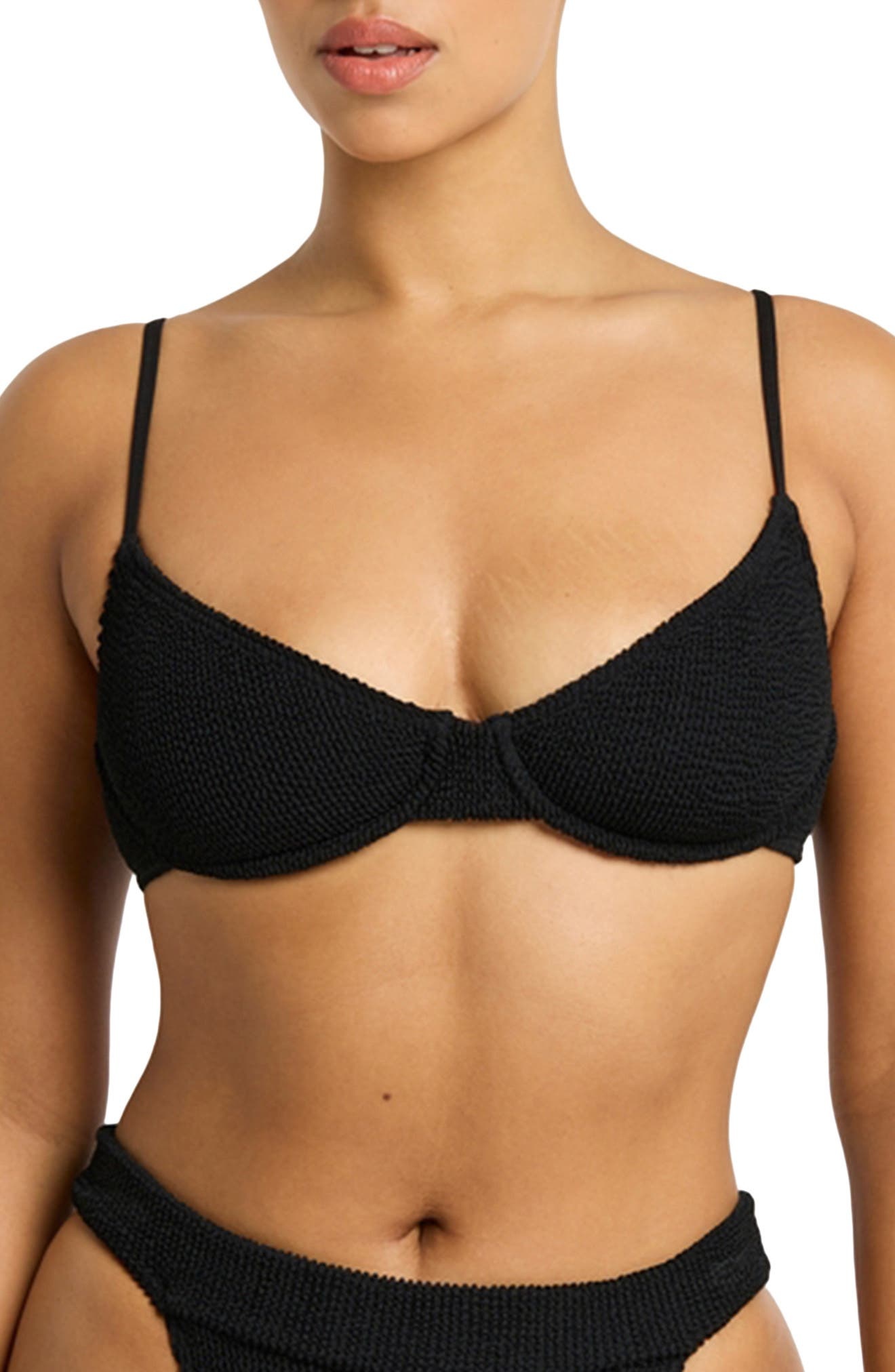bond-eye Gracie Balconette Bikini Top in Black Eco at Nordstrom - 3