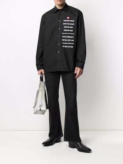 Raf Simons patch-detail long-sleeve shirt outlook