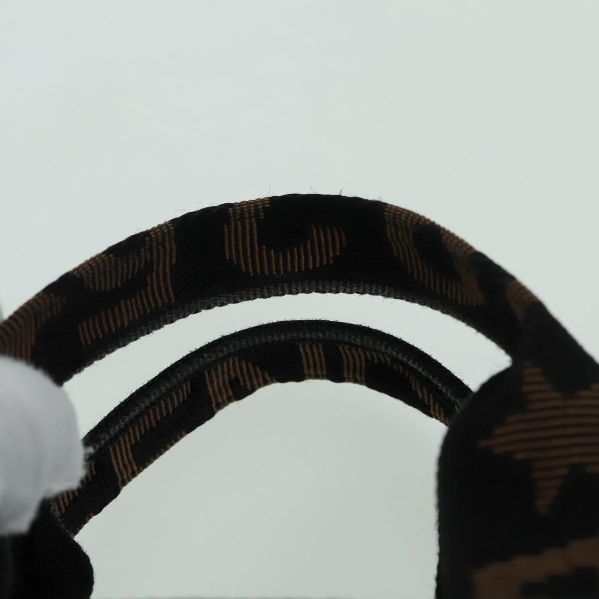 FENDI Hand Bag Nylon Black - 8