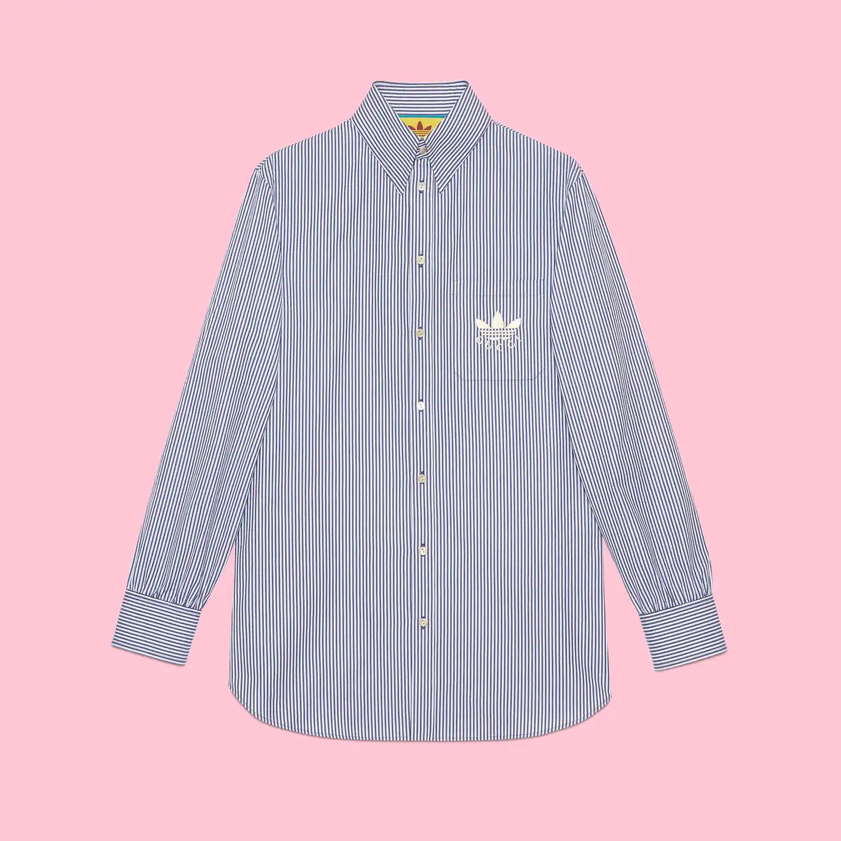 adidas x Gucci striped cotton shirt - 1