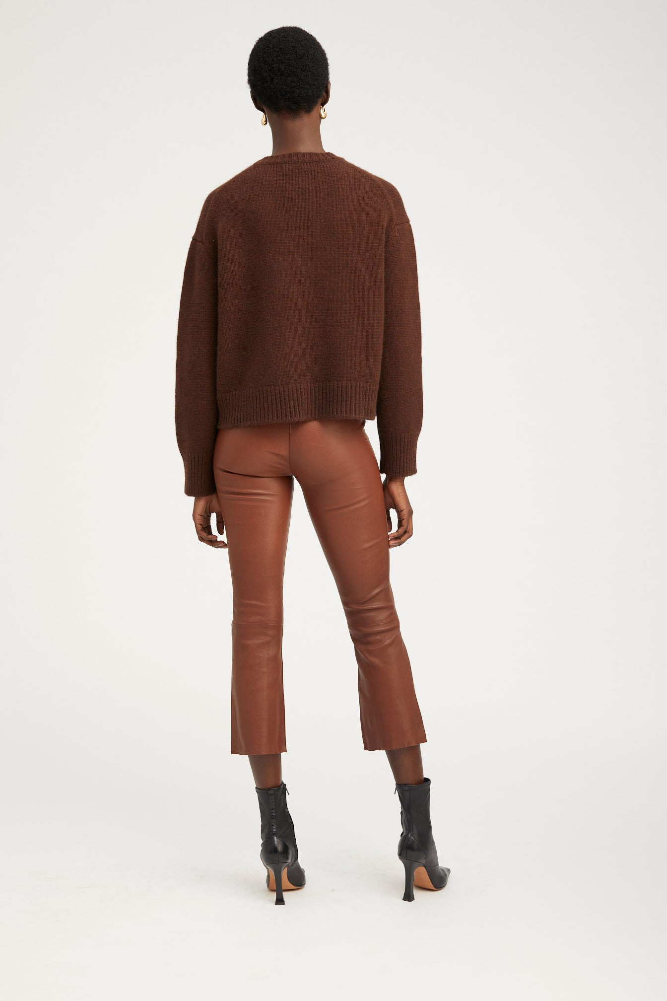 MOCHA HEAVY CASHMERE SWEATER - 8