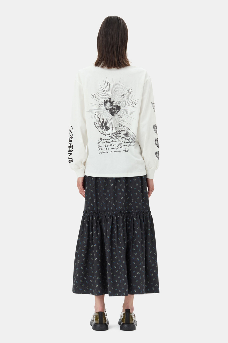 BLACK FLORAL PRINTED MAXI SKIRT 5