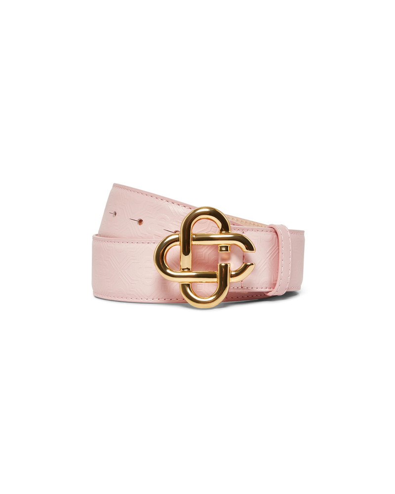 Women's Monogram Pink Gold Belt 1