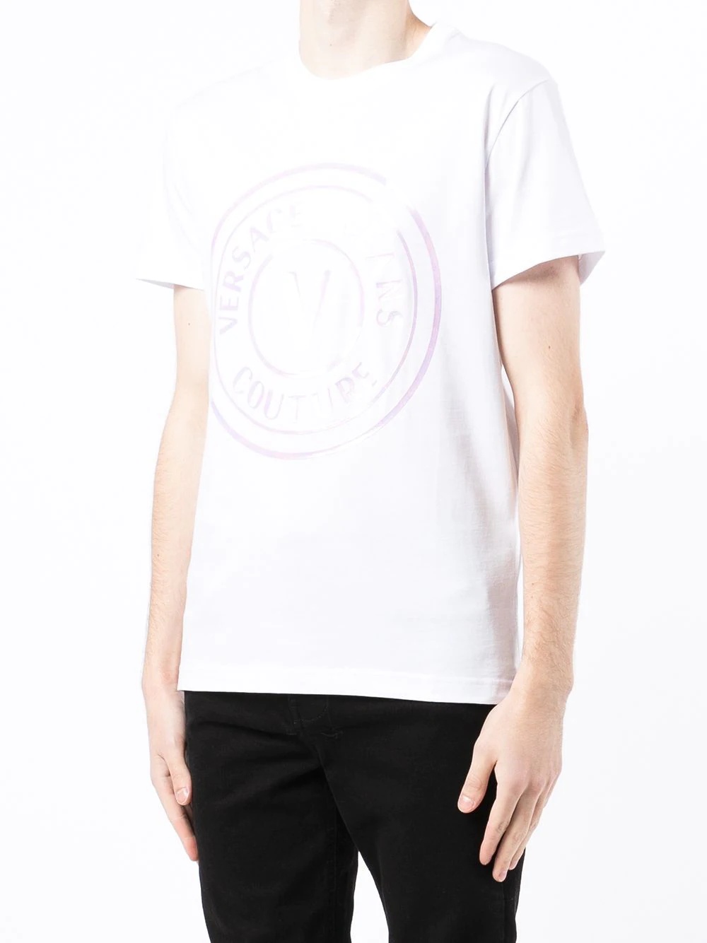 logo-print crew-neck T-shirt - 3