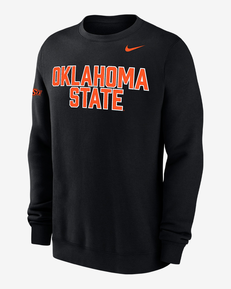 Oklahoma State Club Fleece Men's Nike College Crew-Neck Sweatshirt 1