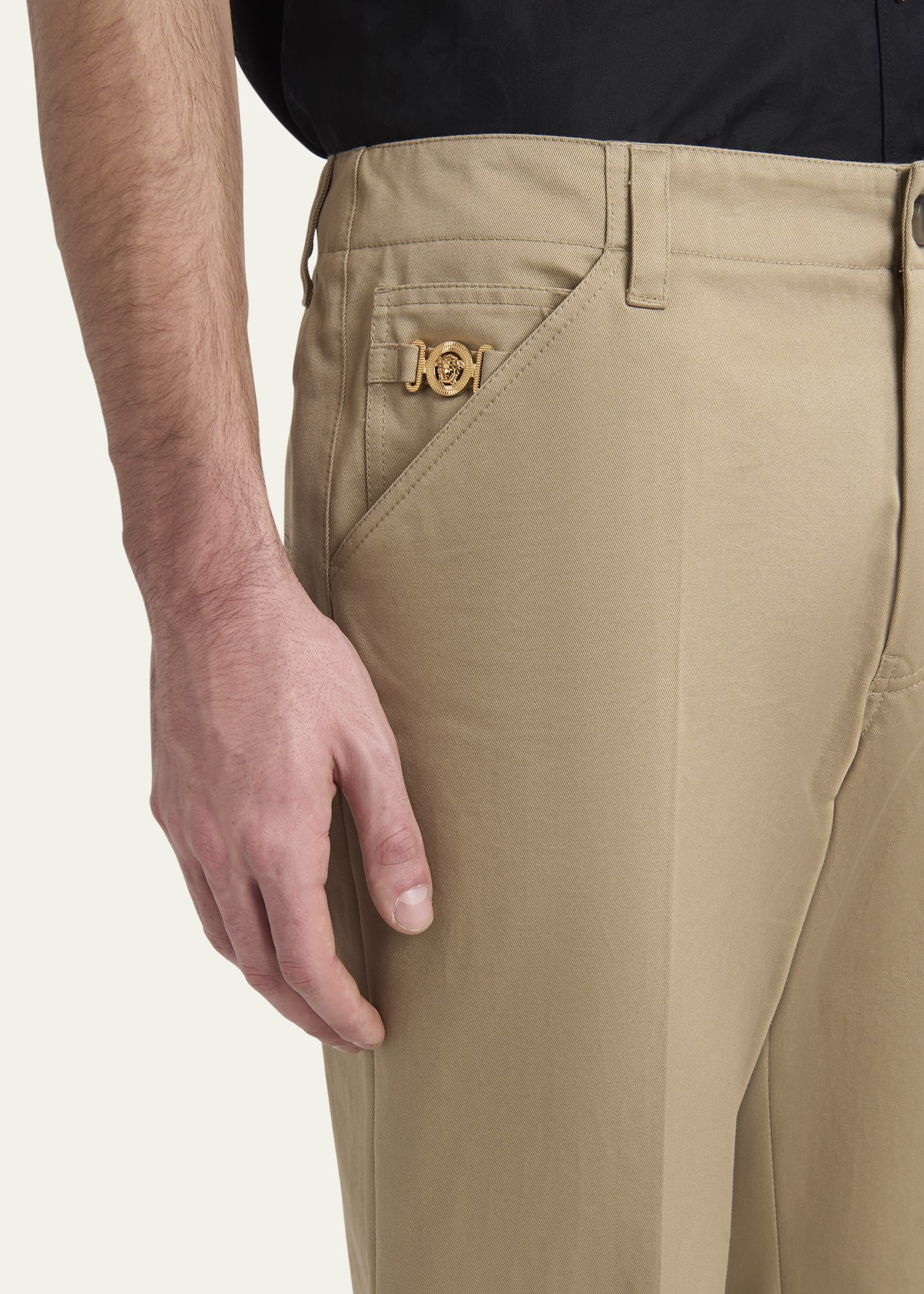 Men's Medusa Slim Twill Trousers - 5