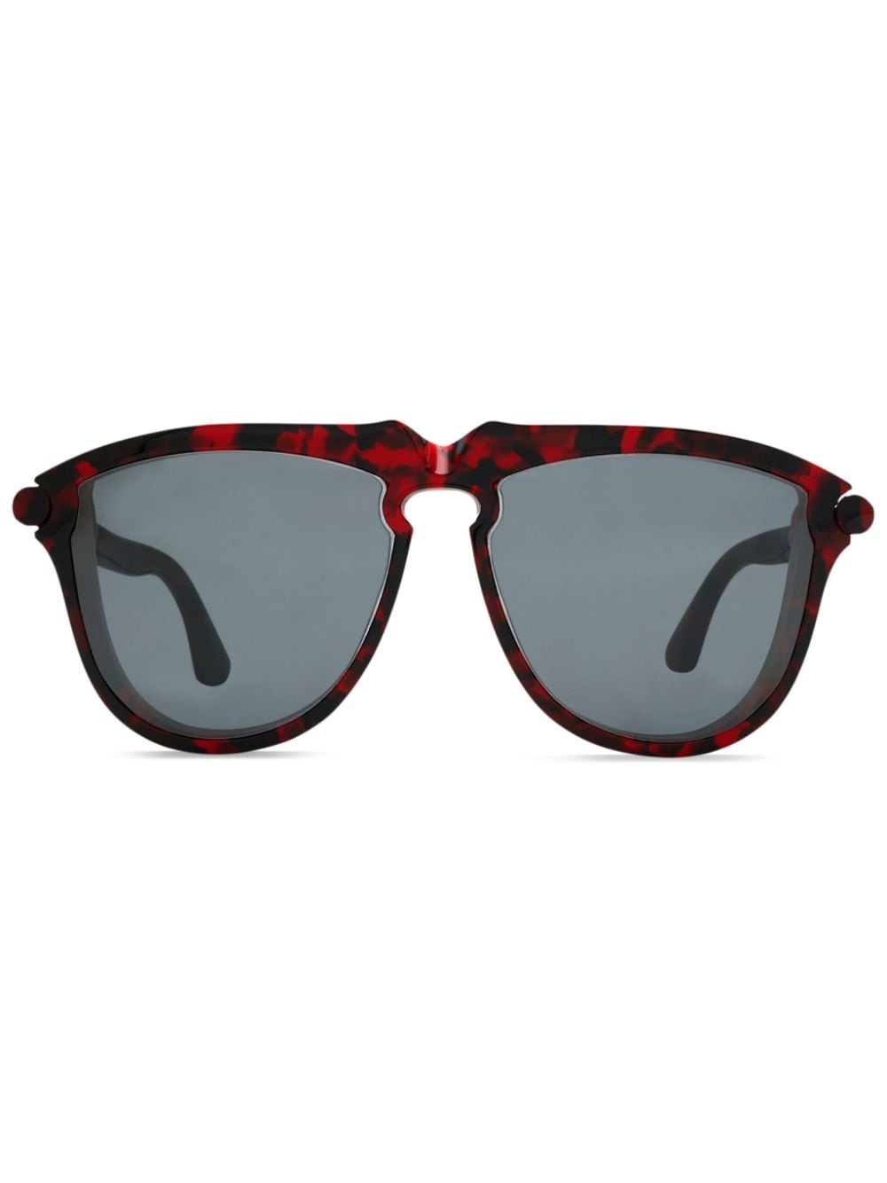 pilot-frame tortoiseshell sunglasses - 1