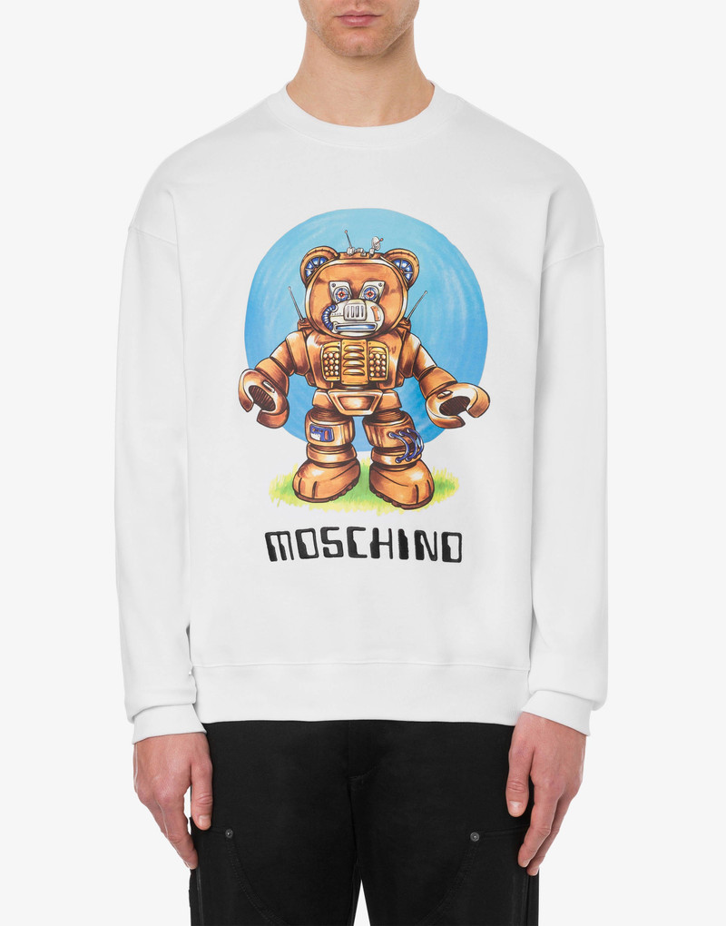 Moschino ROBOT BEAR ORGANIC COTTON SWEATSHIRT outlook