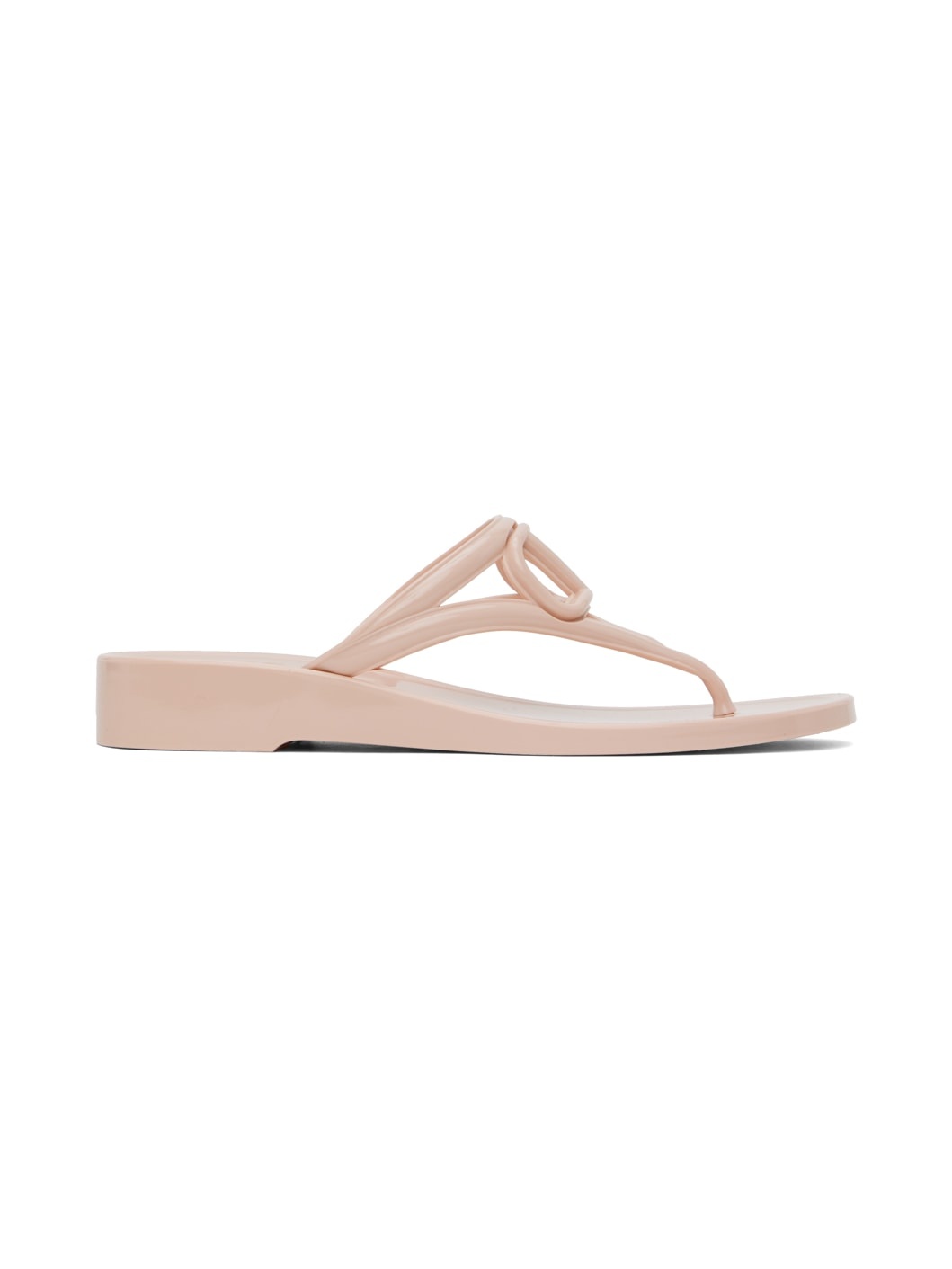 Pink VLogo Signature Rubber Thong Sandals - 1