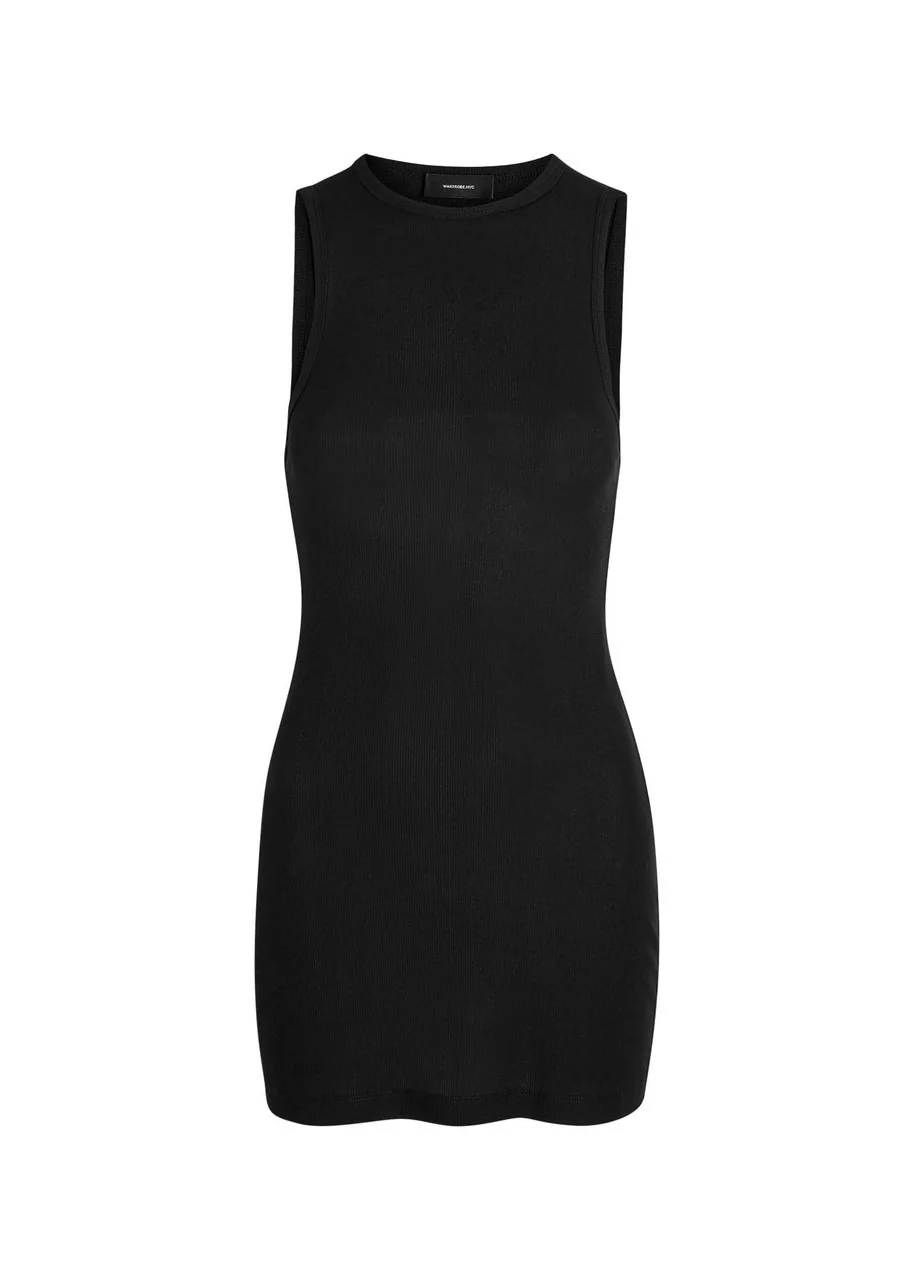 Wardrobe.nyc Ribbed Cotton-blend Tunic Tank - 1
