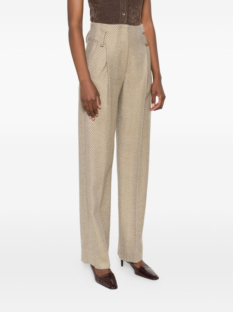 herringbone pleated trousers 3