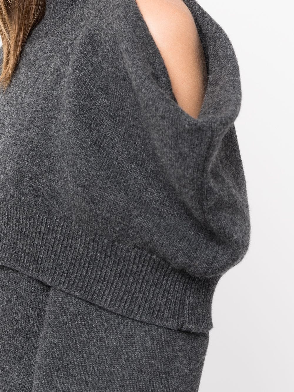 knitted cold-shoulder mini dress - 5
