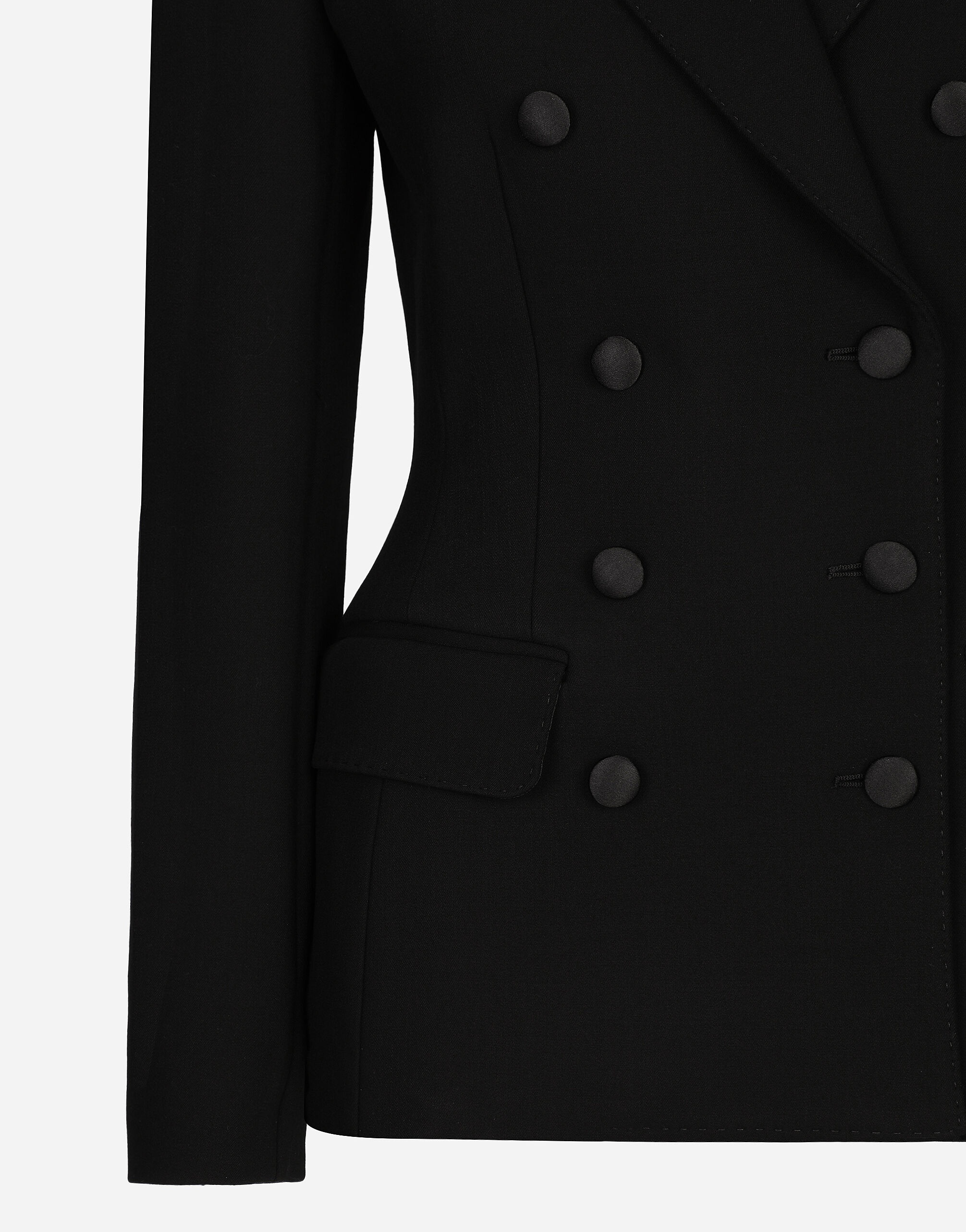 Double-breasted wool Dolce jacket with padded sides - 4