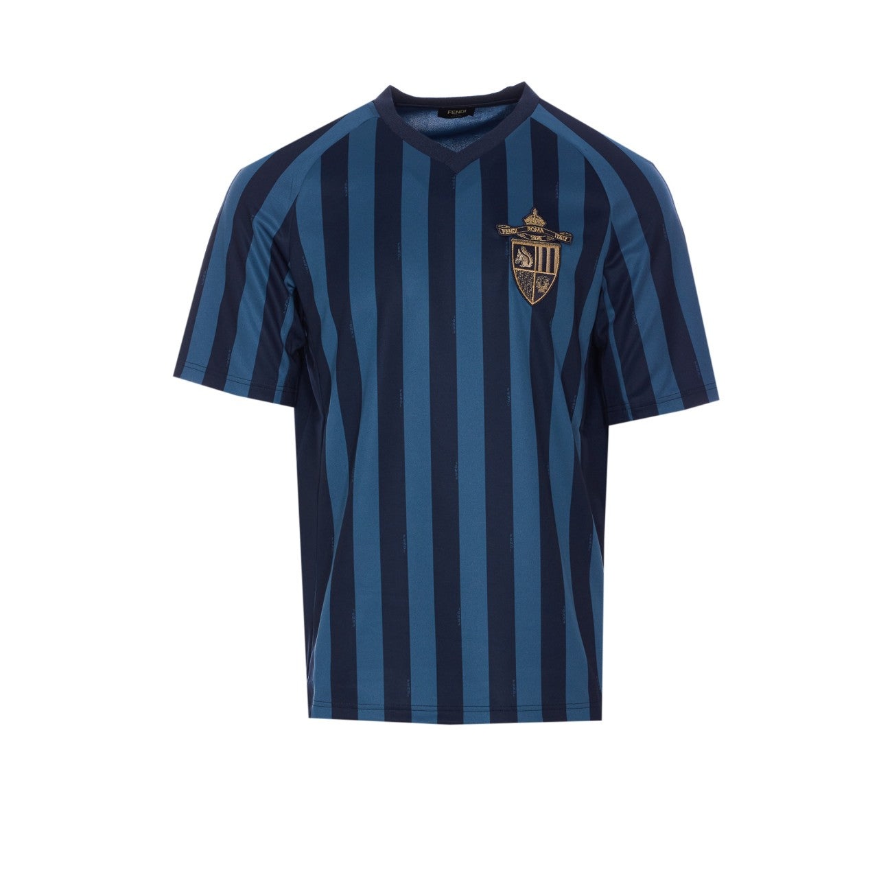Tシャツ・カットソー Fendi FENDI CREST PEQUIN STRIPE T-SHIRT FENDI Fendi Men Fendi Crest Pequin Stripe T-Shirt | luosophy