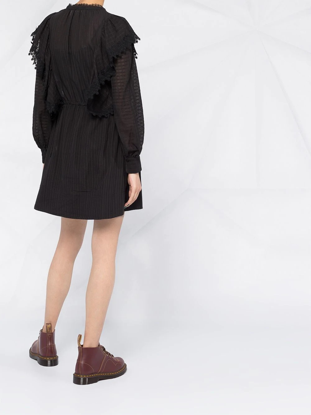 tie-neck long-sleeve dress - 6