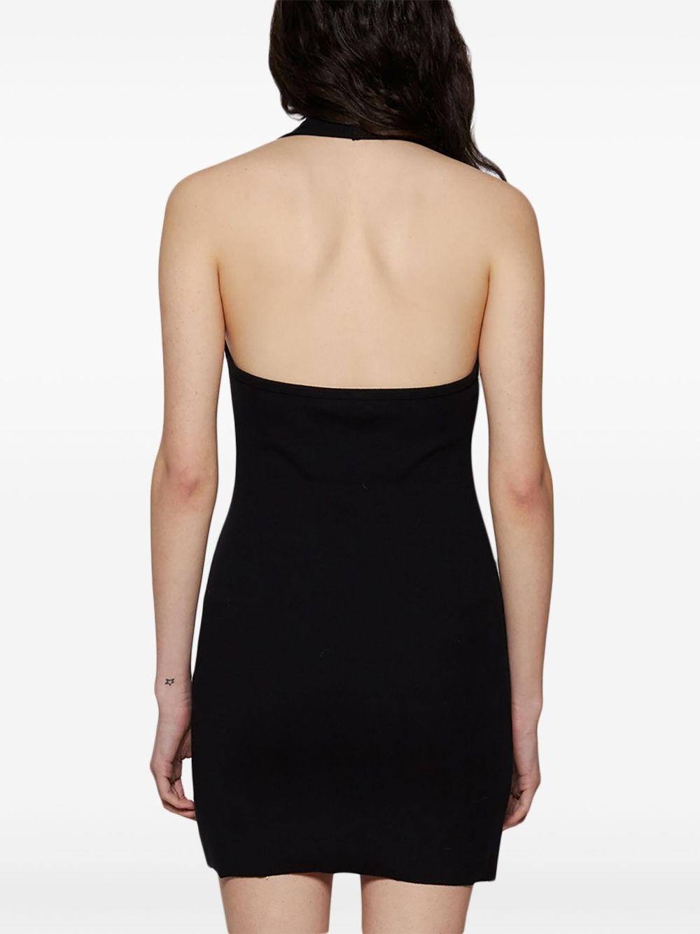 halterneck open-back minidress - 5