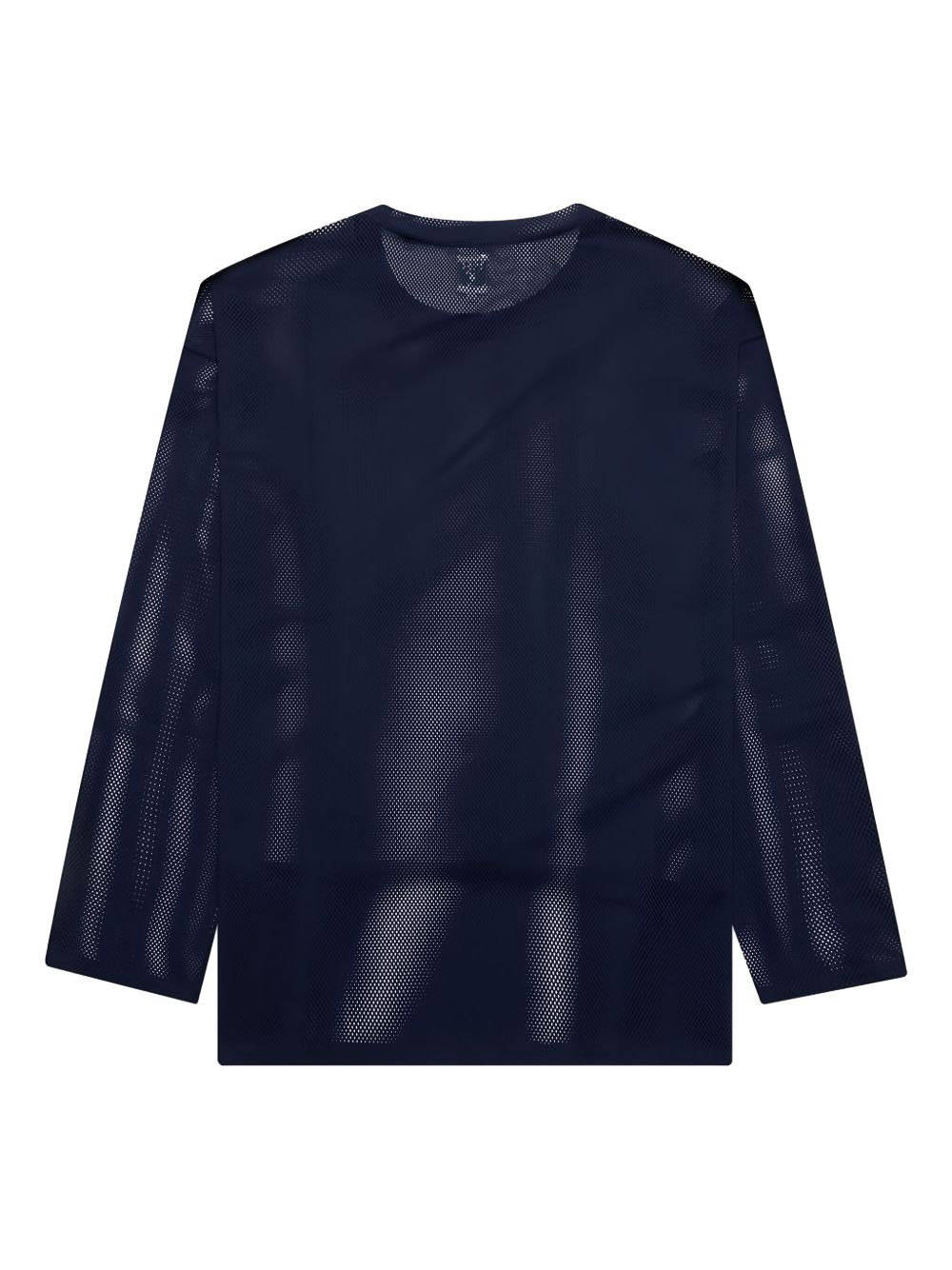 mesh knit crew-neck T-shirt - 2