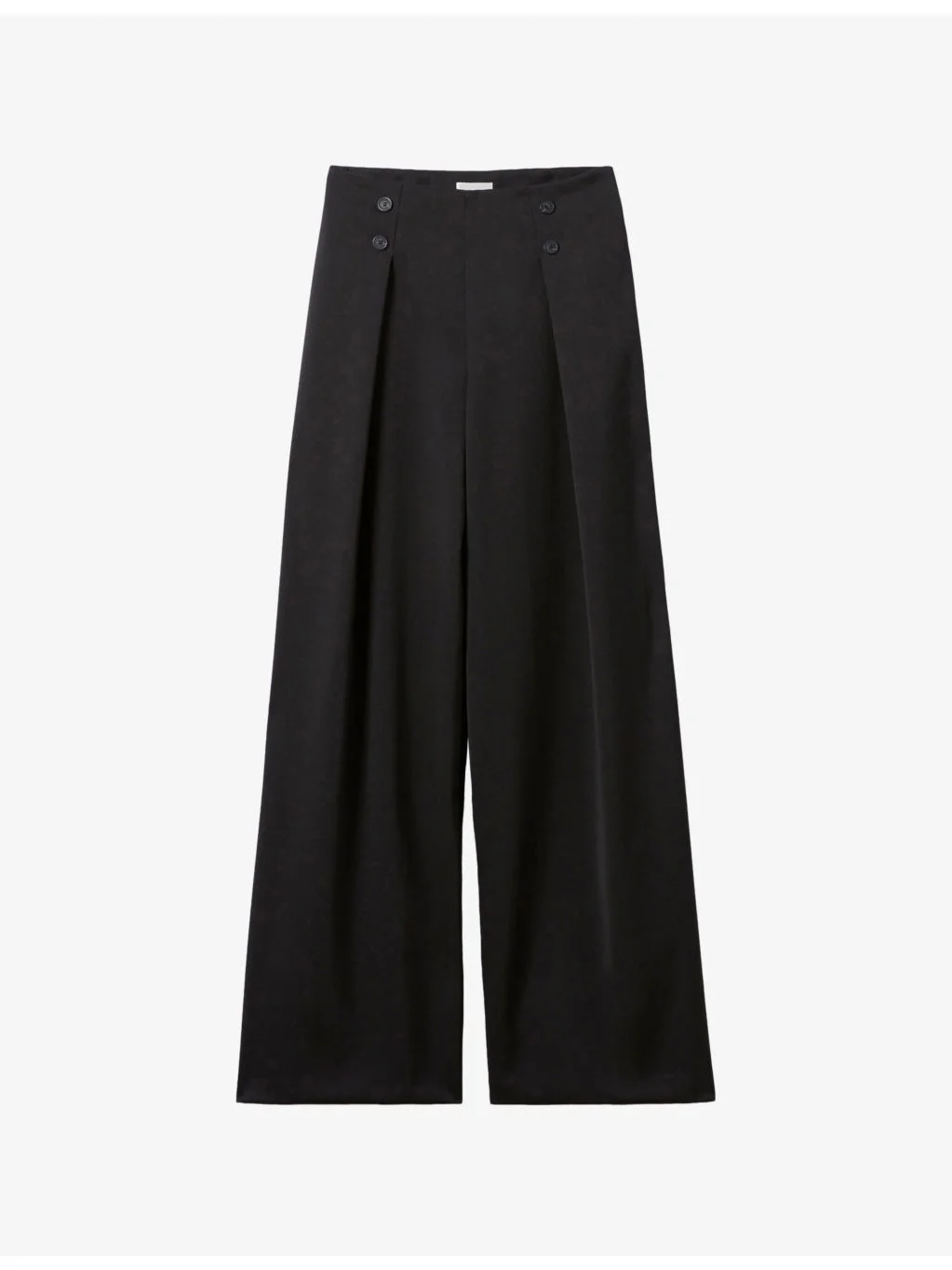 Tailored Wide-Leg Wool-Blend Trousers - 1