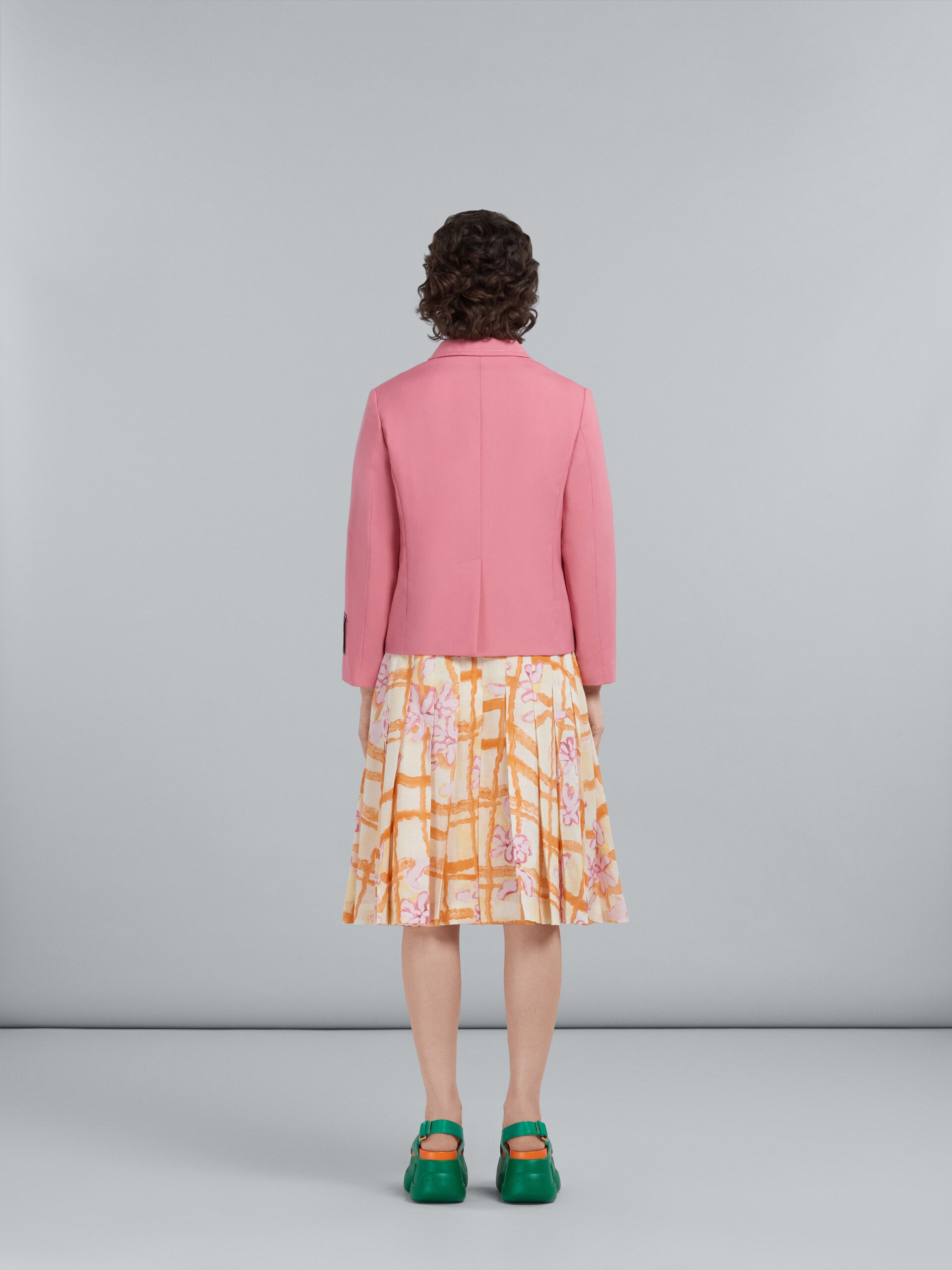 BABY PINK BABY JACKET IN TROPICAL WOOL - 3
