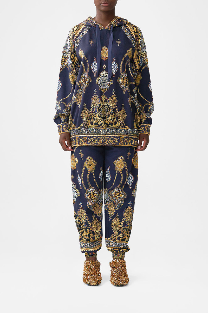 CAMILLA SILK BAND OVERSIZED HOODIE WITH POCKETS outlook