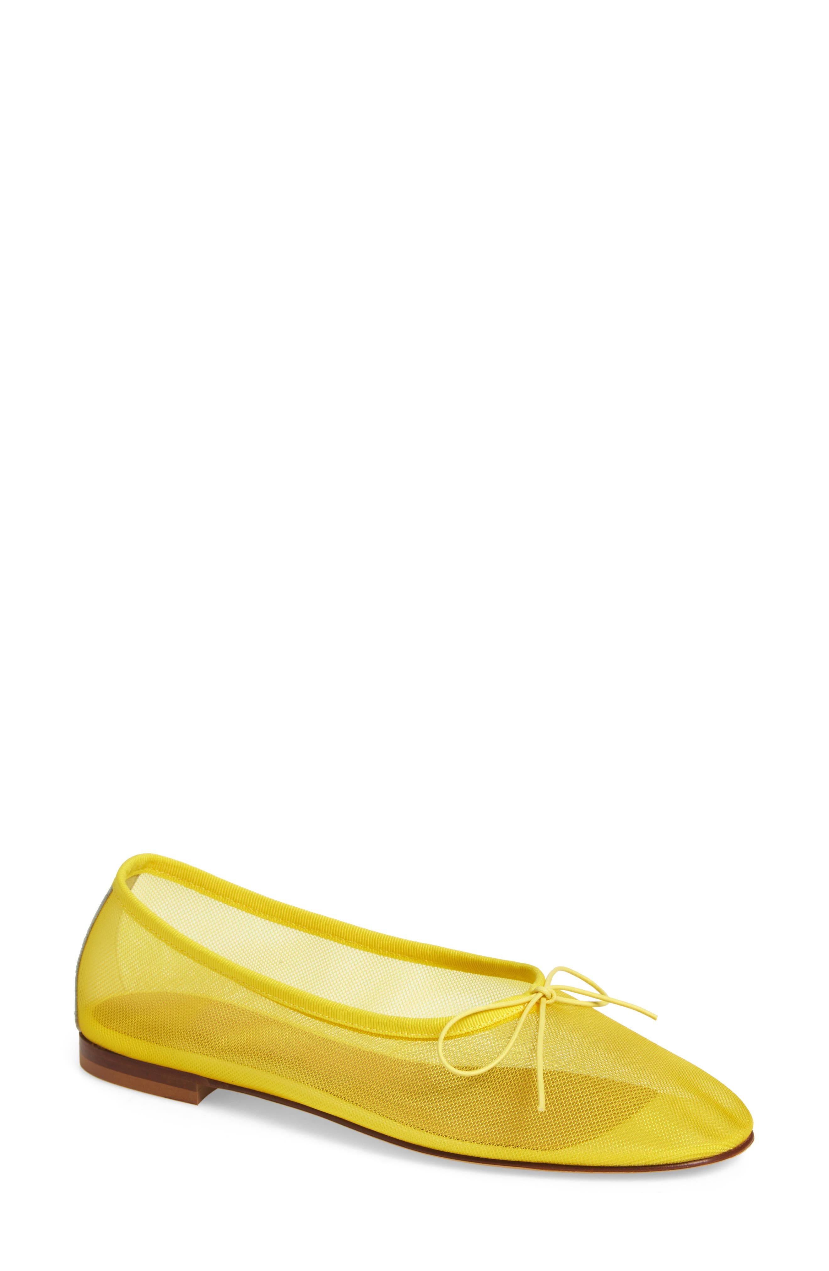 Mansur Gavriel Dream Mesh Ballerina Flat in Bright Yellow at Nordstrom - 1