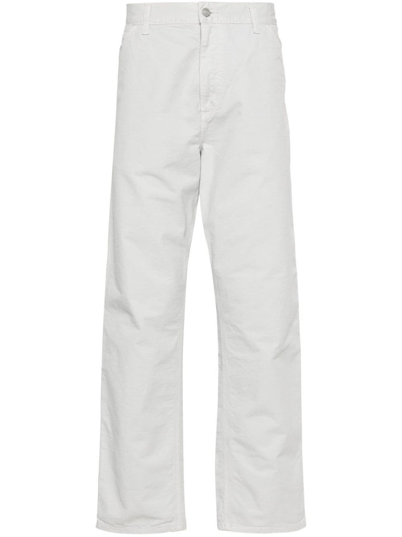 Single Knee straight-leg trousers 1