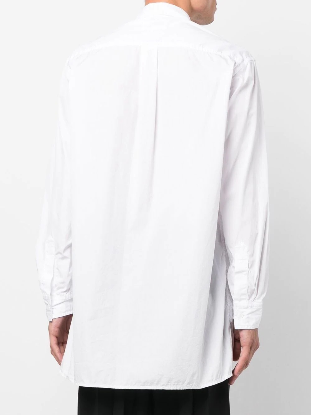 long-sline style poplin shirt - 4