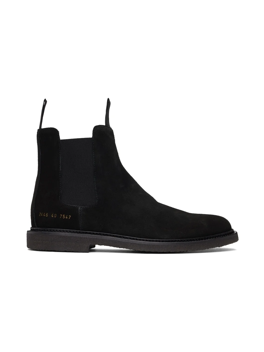 Black Waxed Suede Chelsea Boots - 1