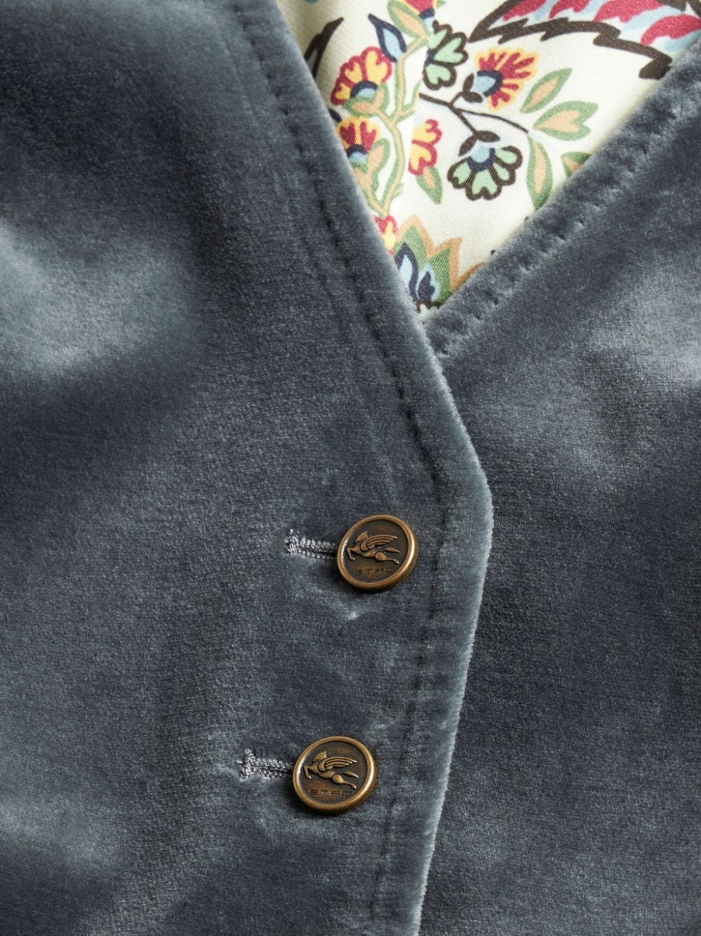 V-neck velvet waistcoat - 5