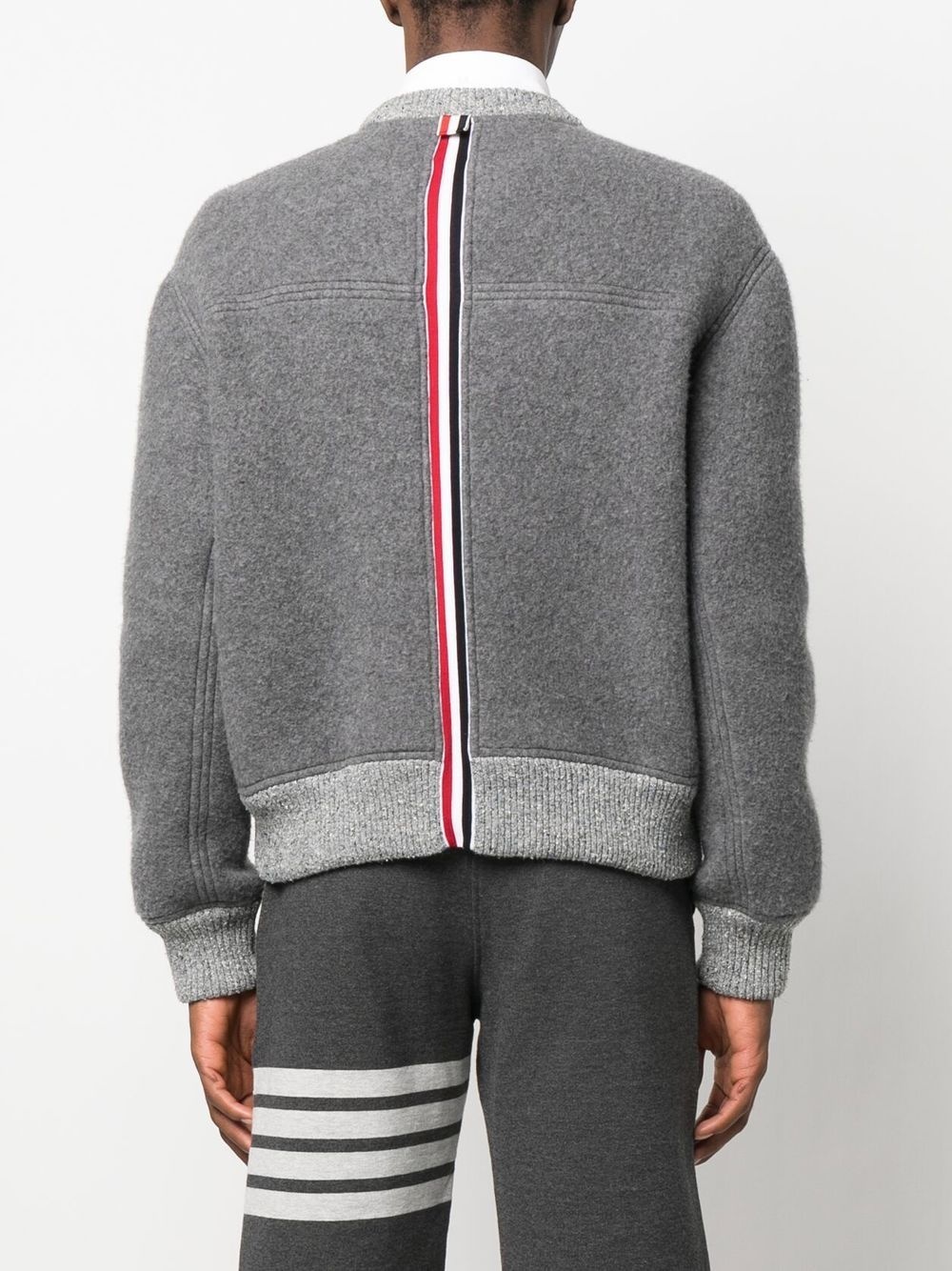 logo-patch crew neck jumper - 4