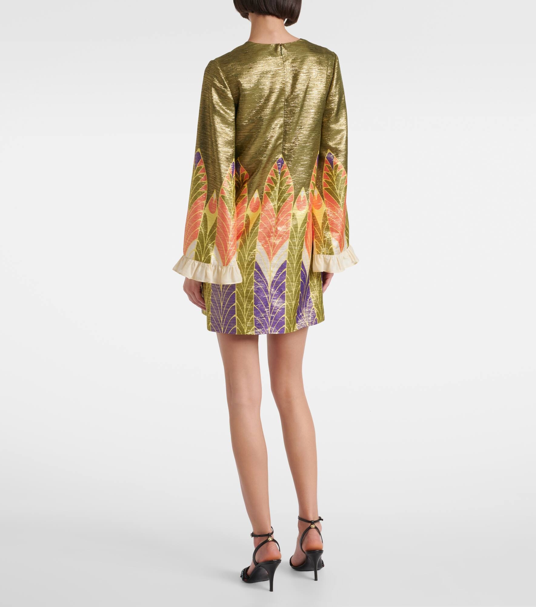 Escape printed silk-blend minidress - 3
