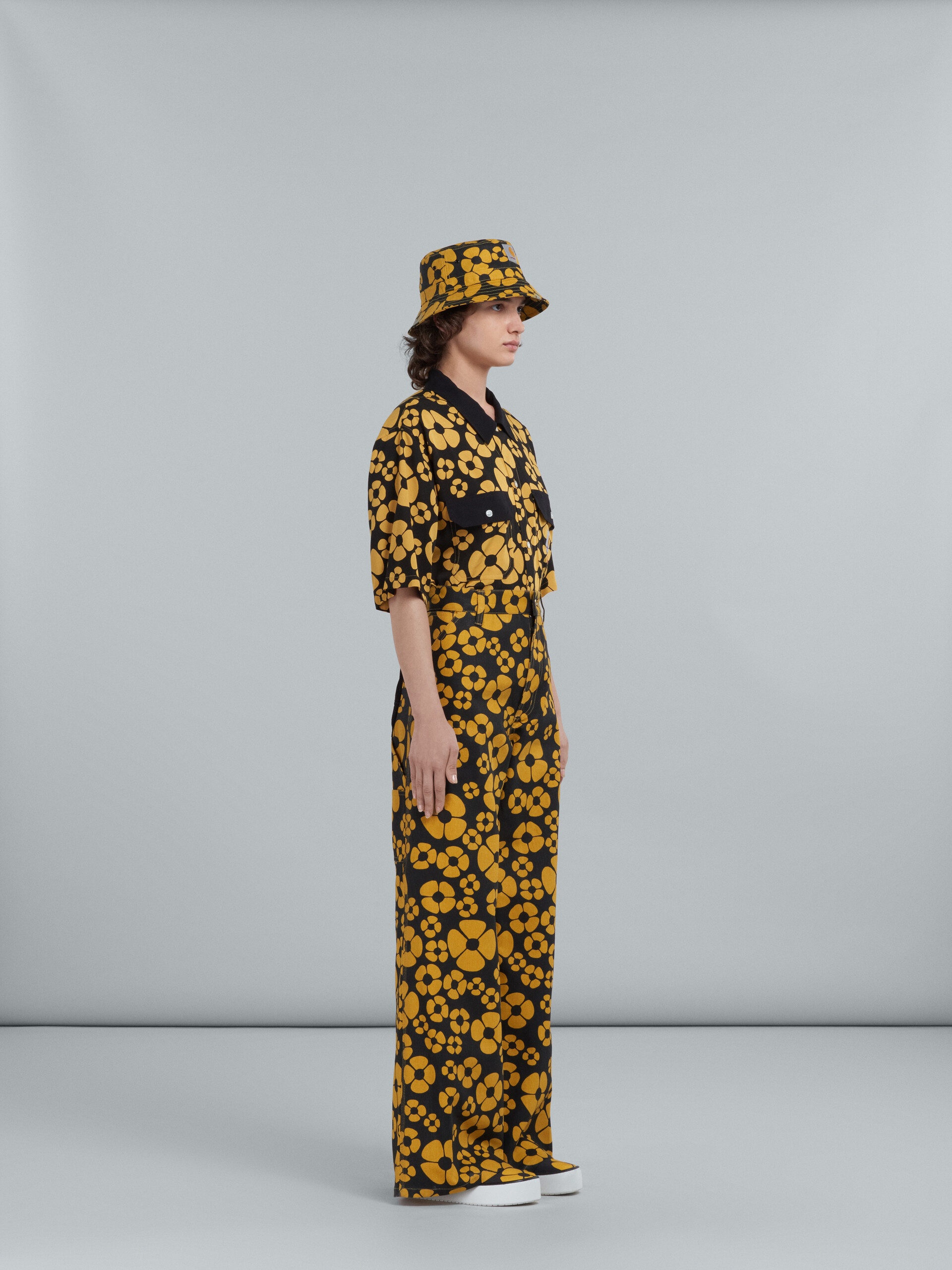 MARNI X CARHARTT WIP - YELLOW SHORT-SLEEVED FLORAL SHIRT - 5