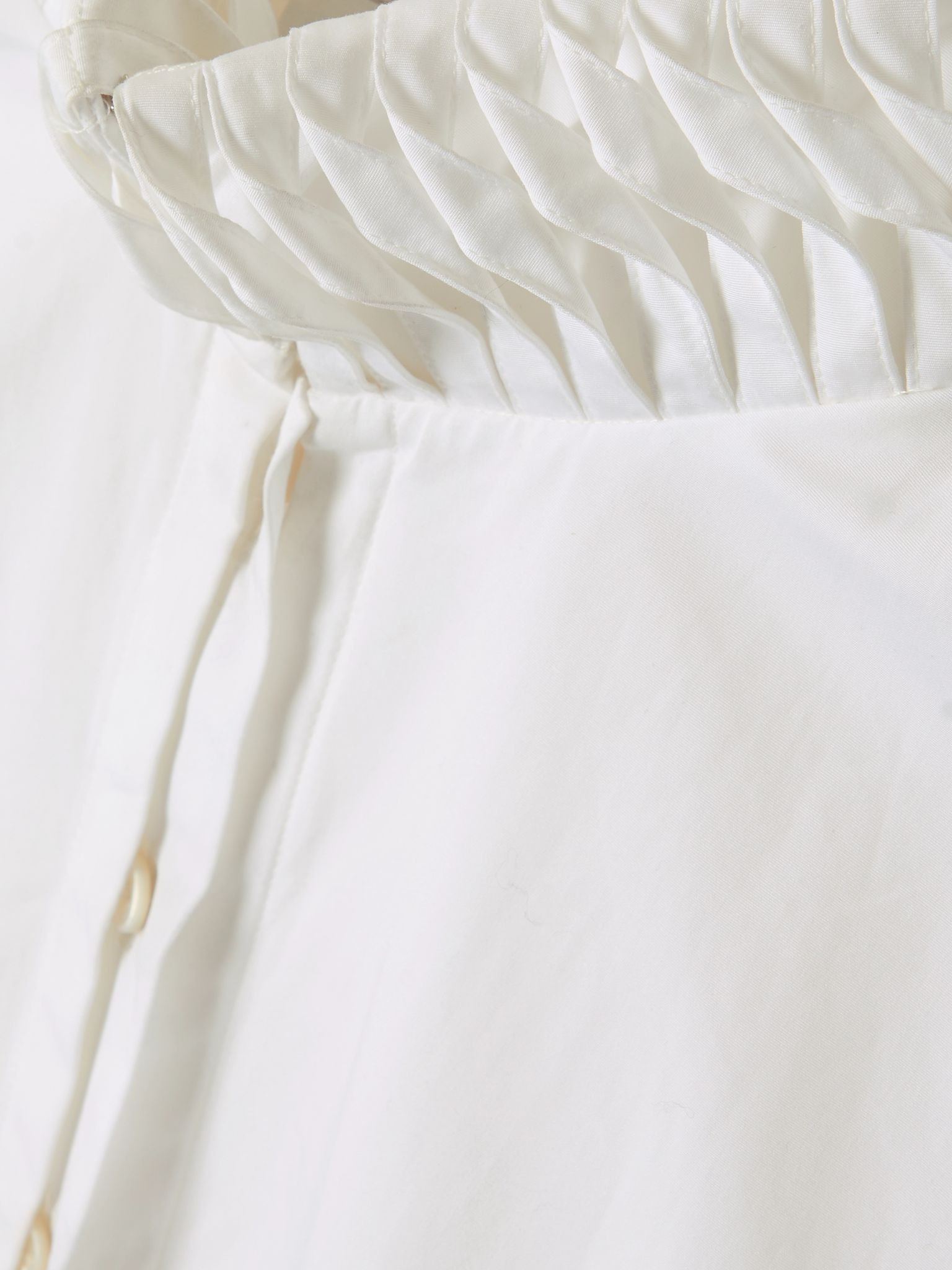 Cropped folded cotton-poplin shirt White - 4