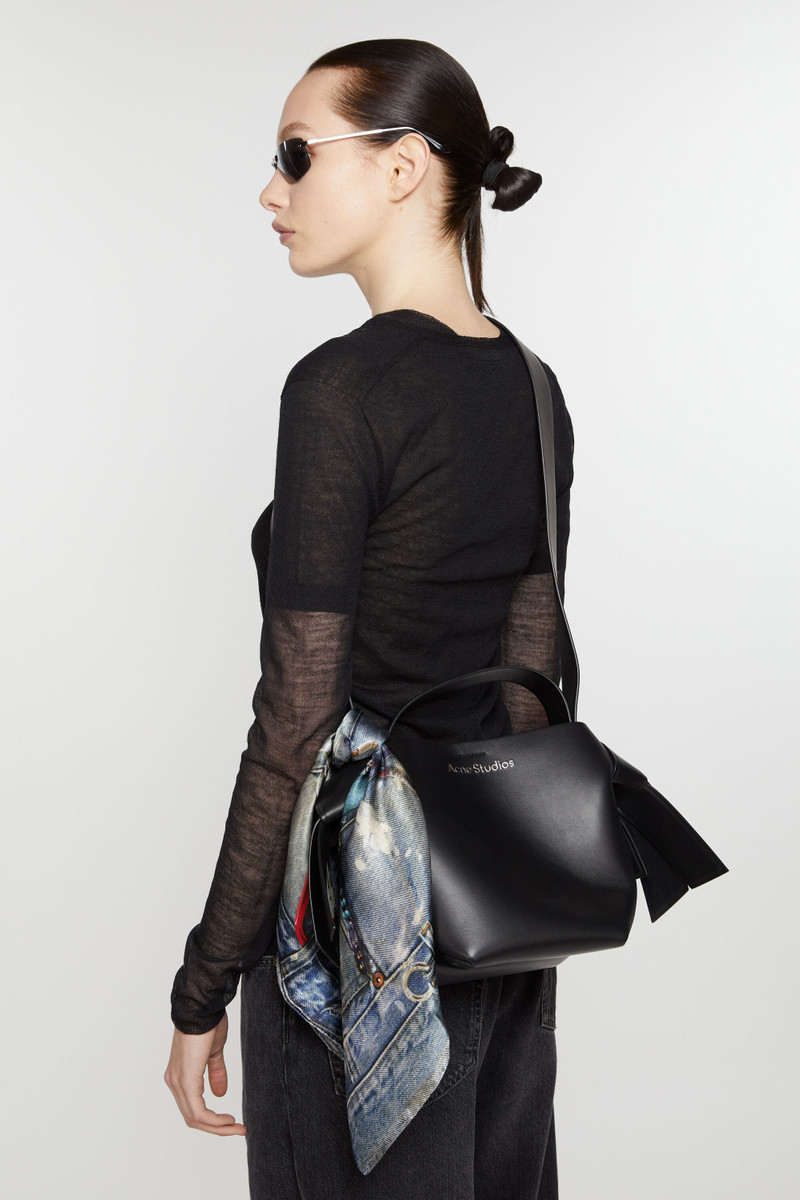 Acne Studios Printed silk scarf - Denim blue outlook