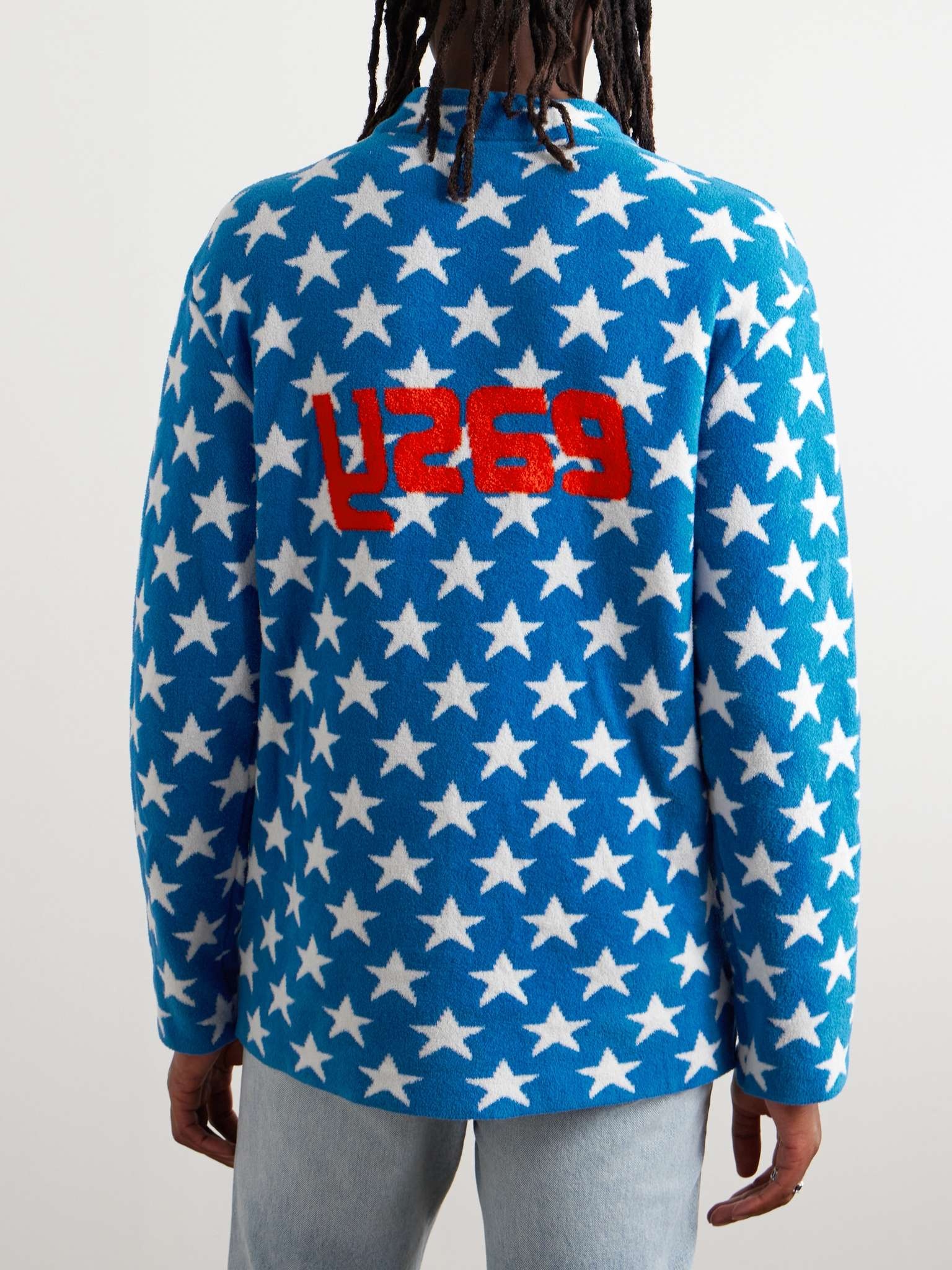 Printed Cotton-Blend Fleece Sweater - 3