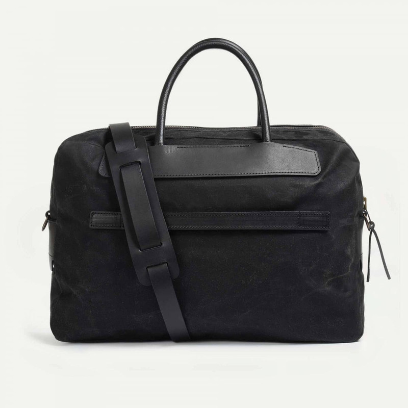 HÉLIOS BUSINESS BAG - BLACK WAXED 3