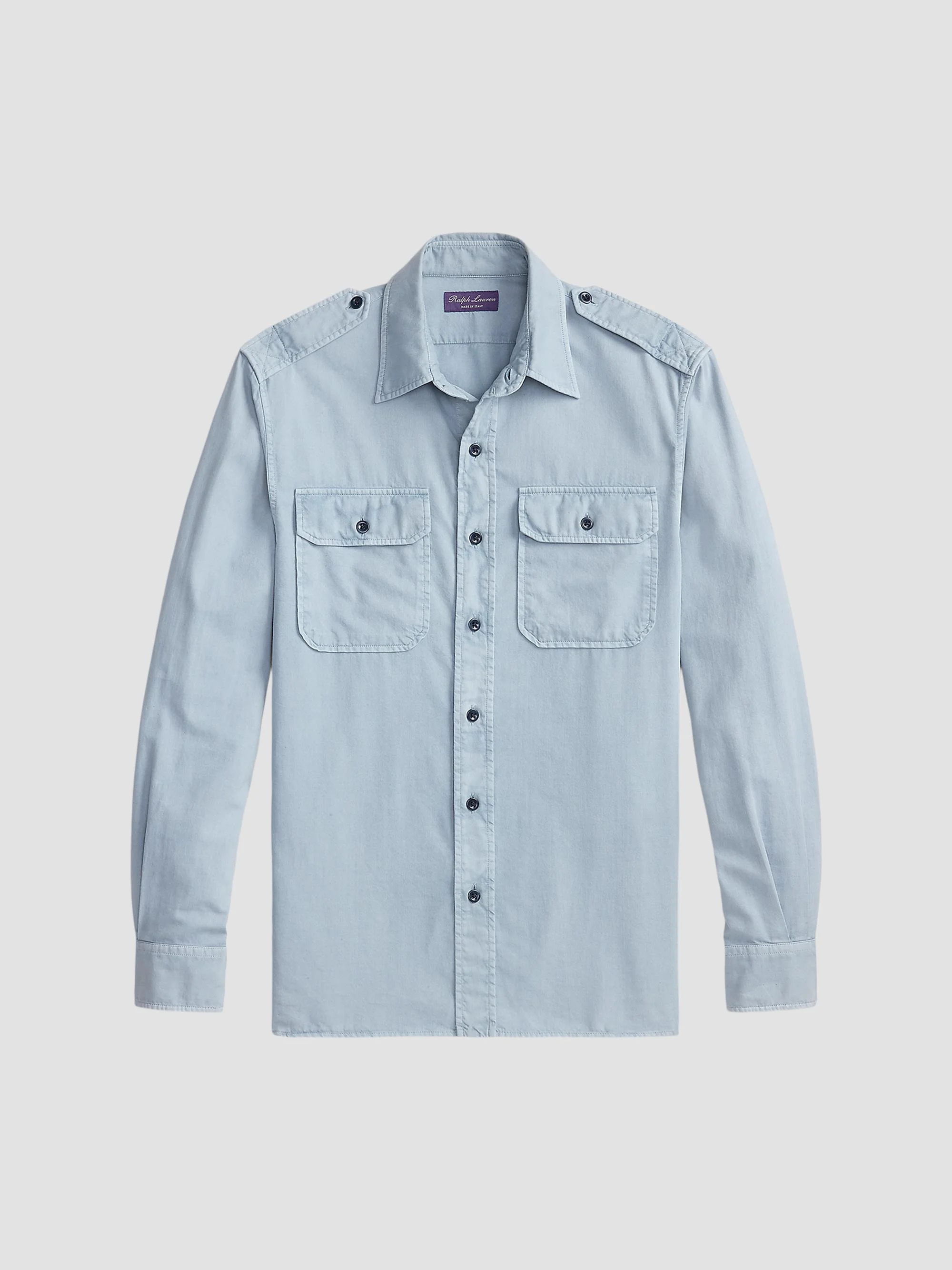 Men's Cotton Popllin Sport Shirt - Winward Blue - 1