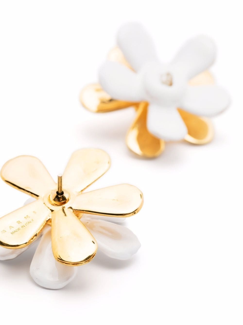 floral appliqué stud earrings - 3