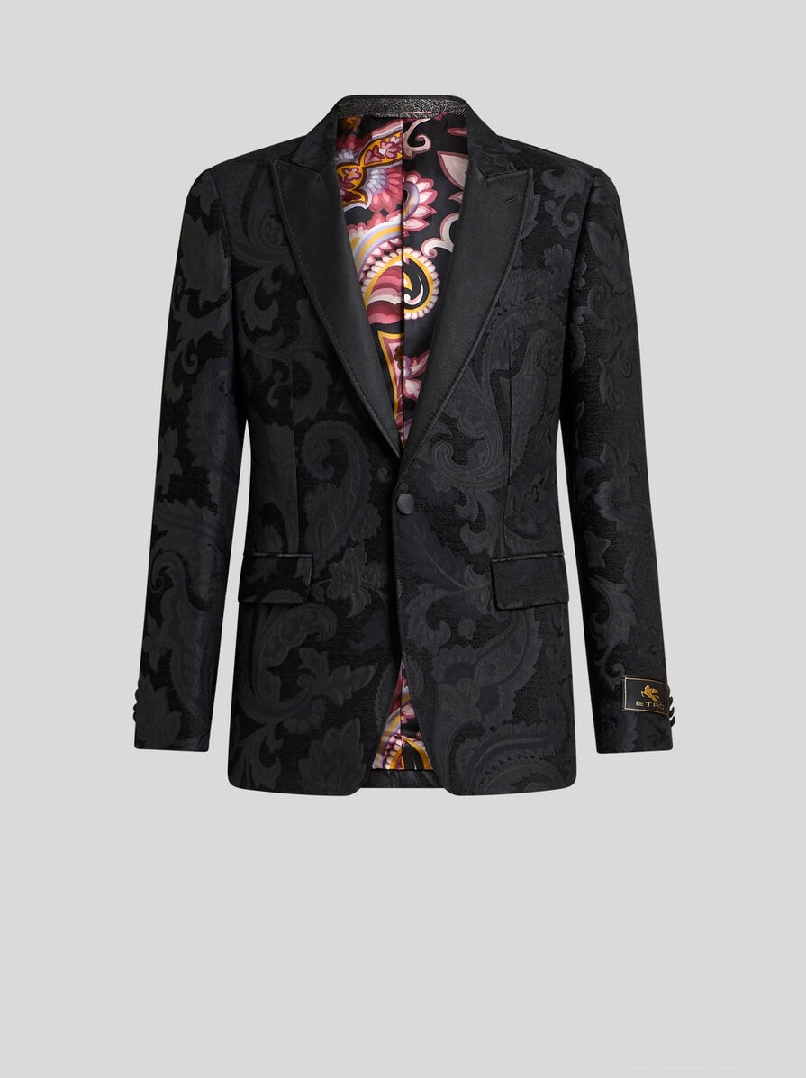 FLORAL LEAFY BLAZER WITH LINING - 1