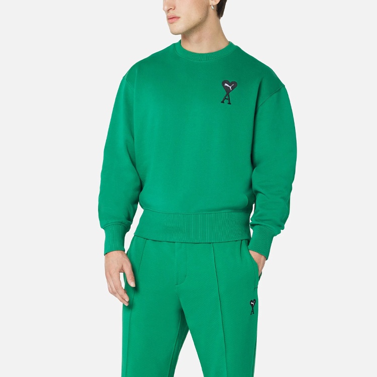 PUMA X Ami Crew Neck Sweatshirt 'Green' 534111-96 - 2