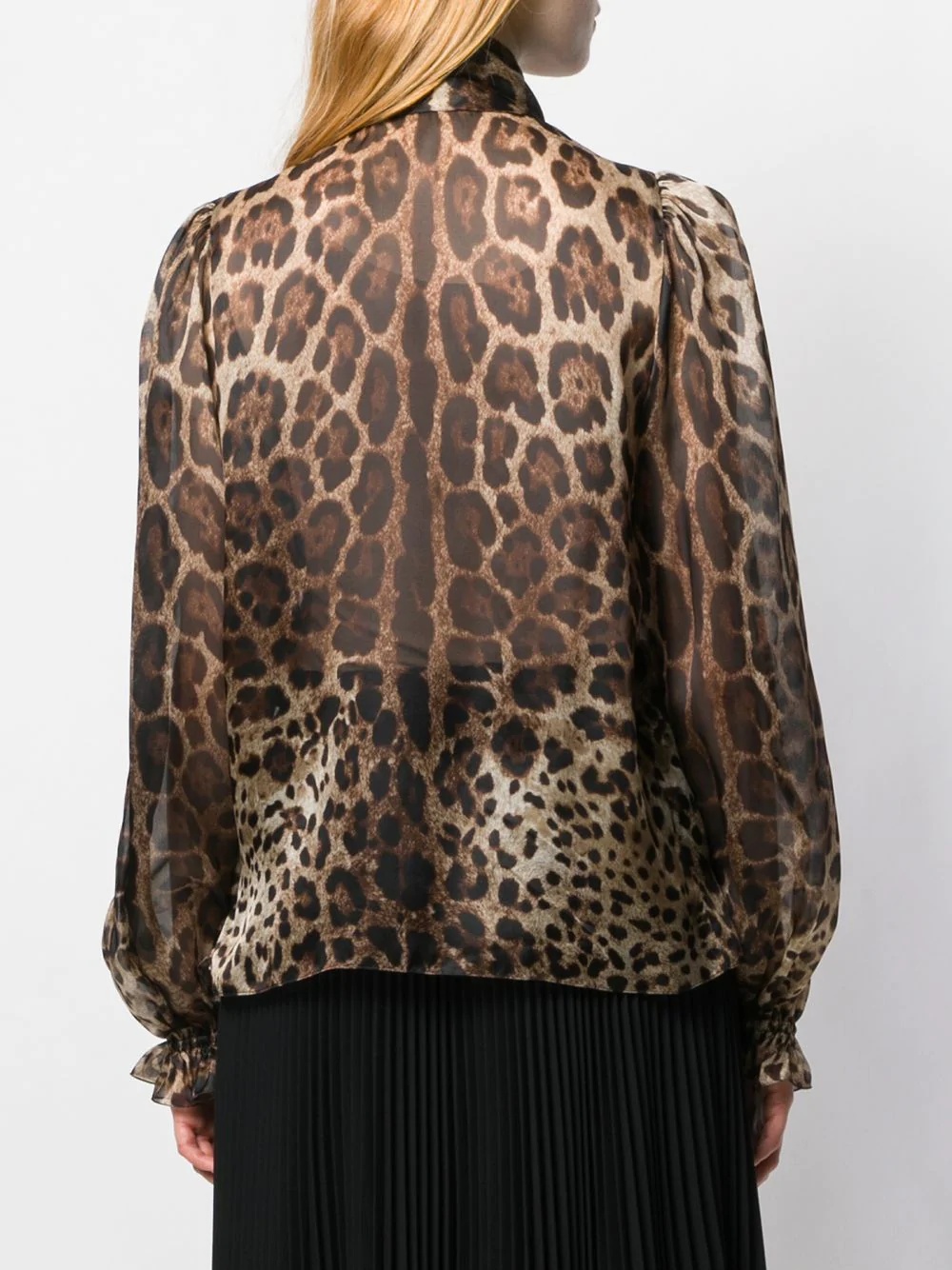 leopard print blouse - 4