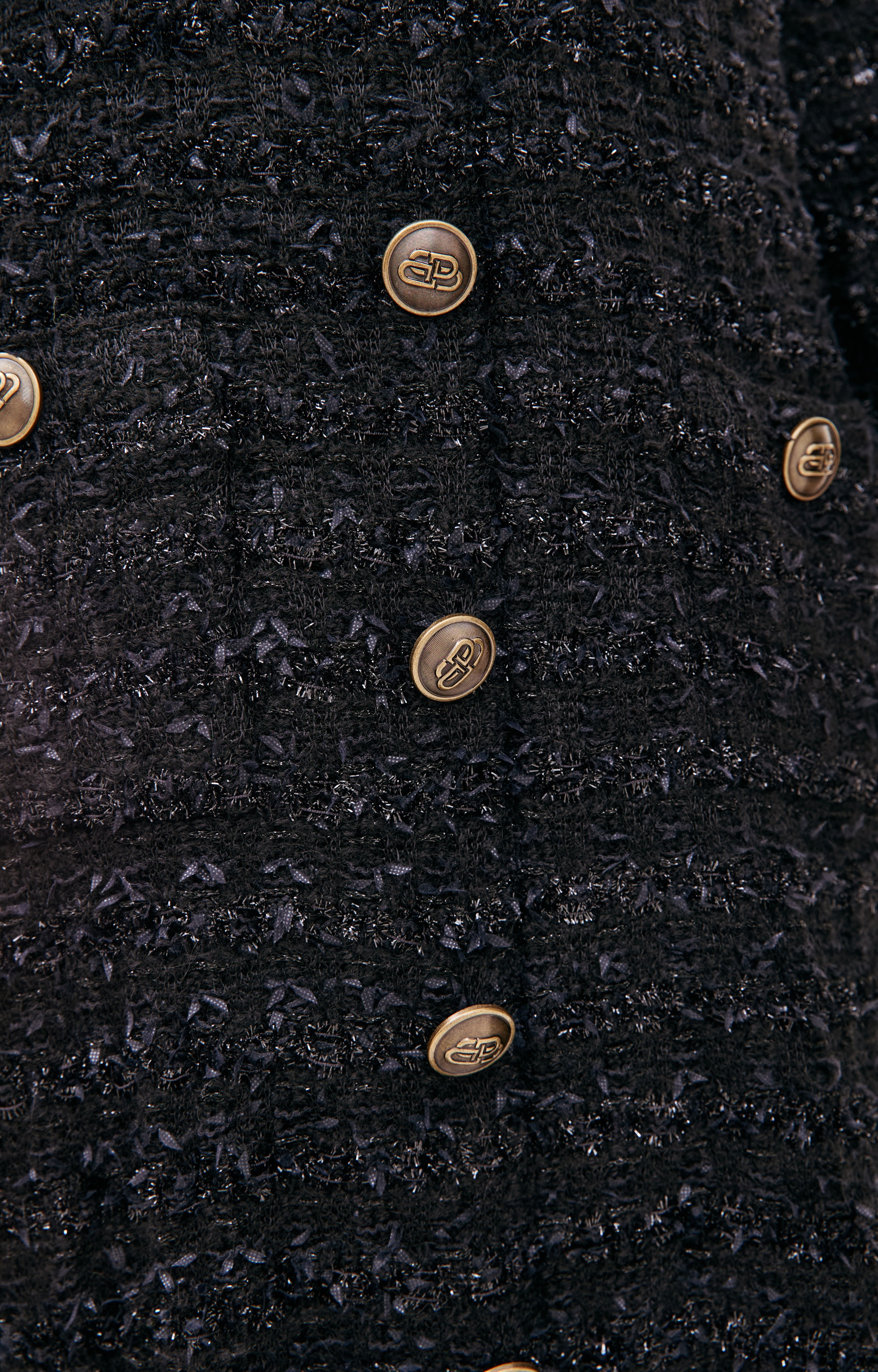 BLACK TWEED DRESS - 4