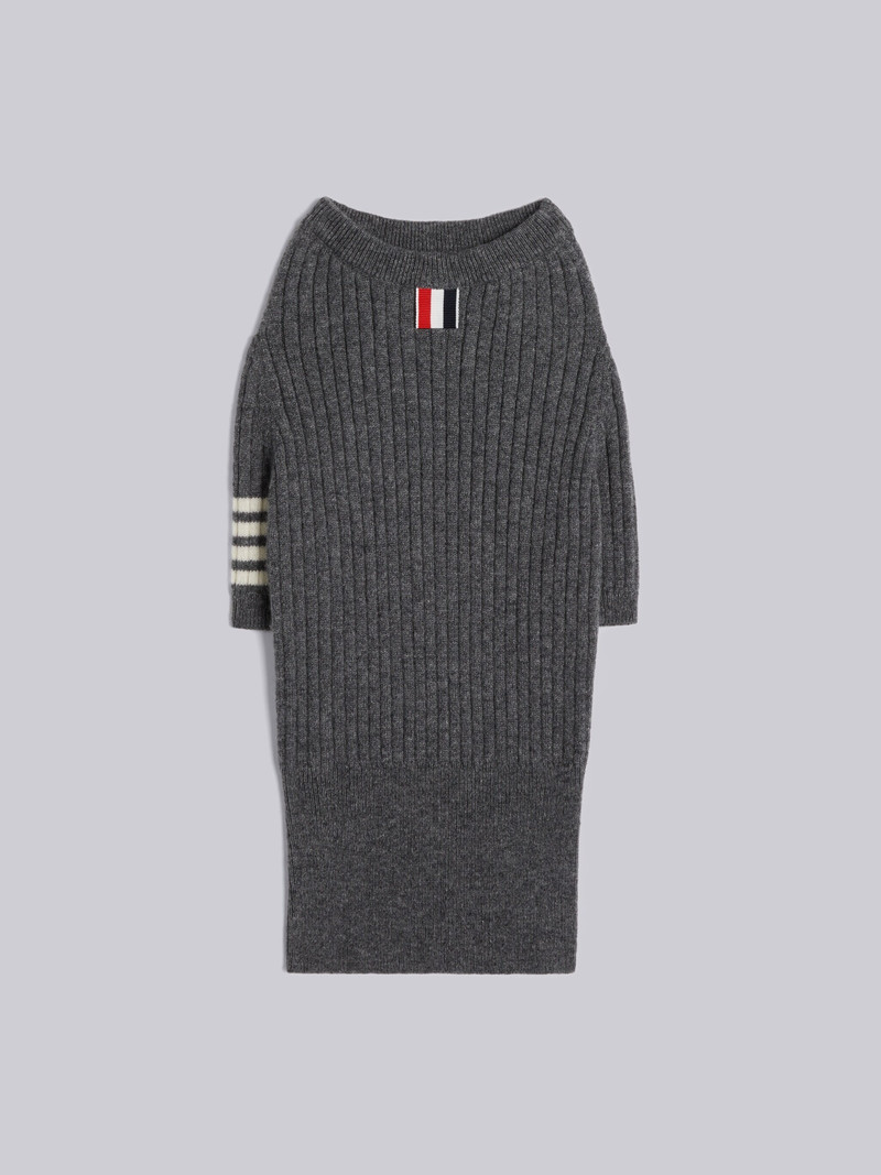 Hector Browne Canine Crewneck Pullover With 4-Bar Stripe in Jersey Stitch Cashmere 3