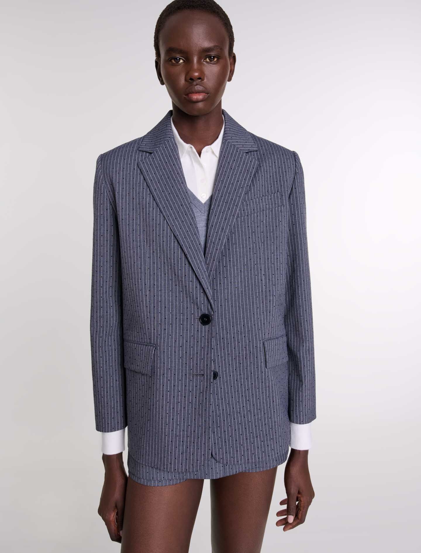 Rhinestone suit jacket - 5