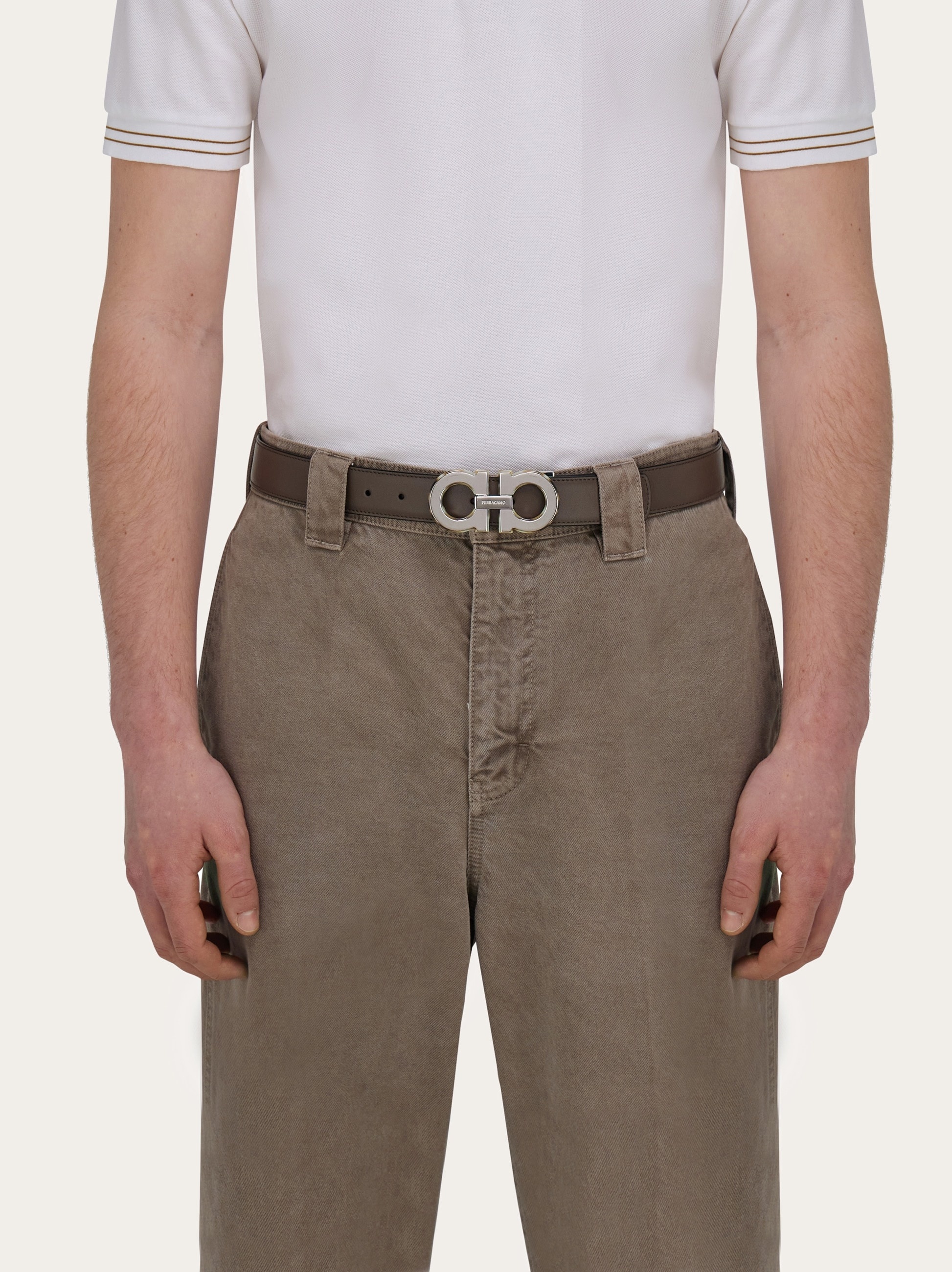 Reversible and adjustable Gancini belt - 4