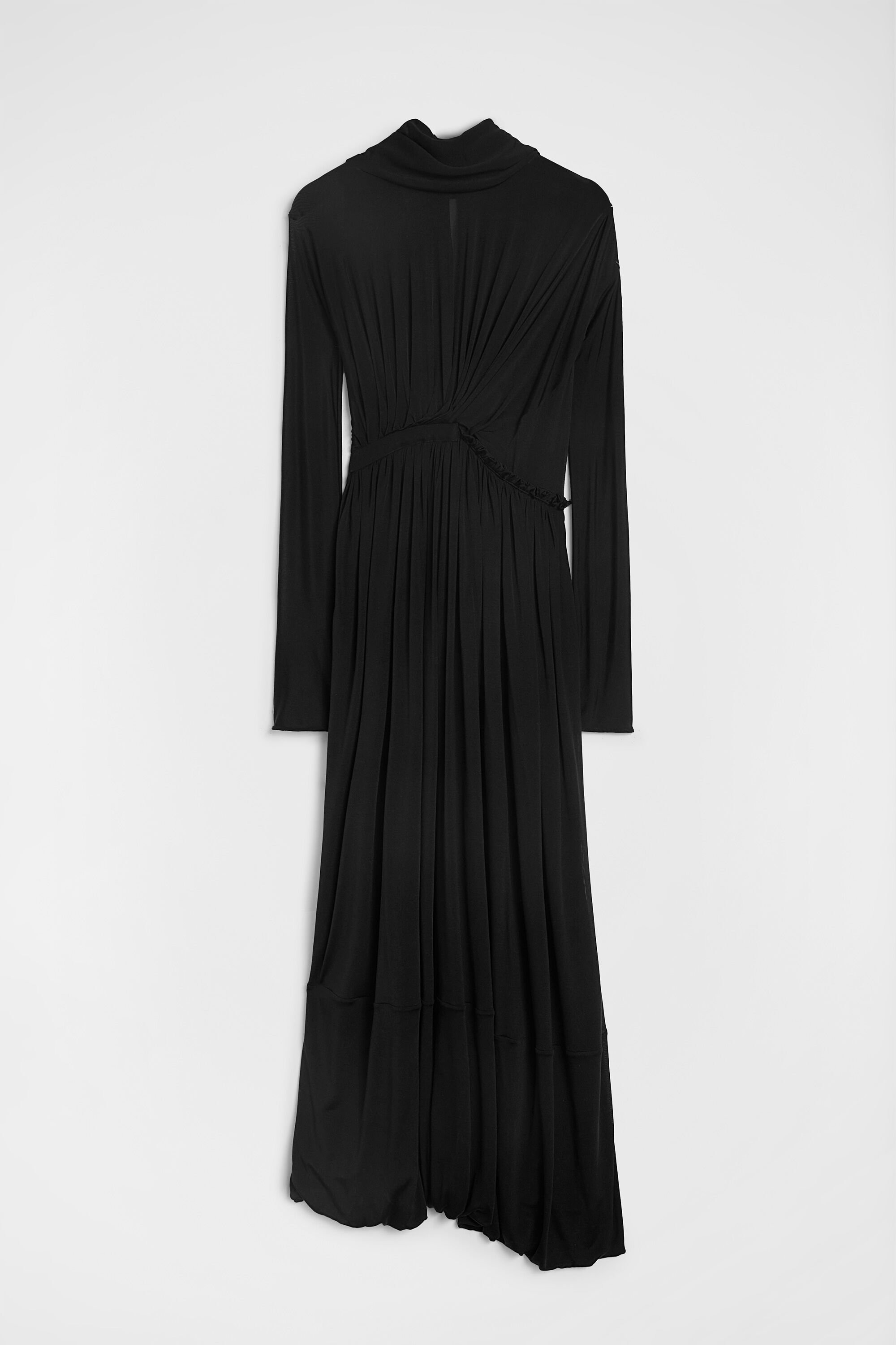 Silk Draped Dress - 1